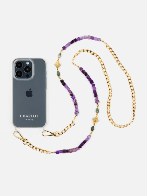 Clear Case + JUHU Iris Necklace Chain