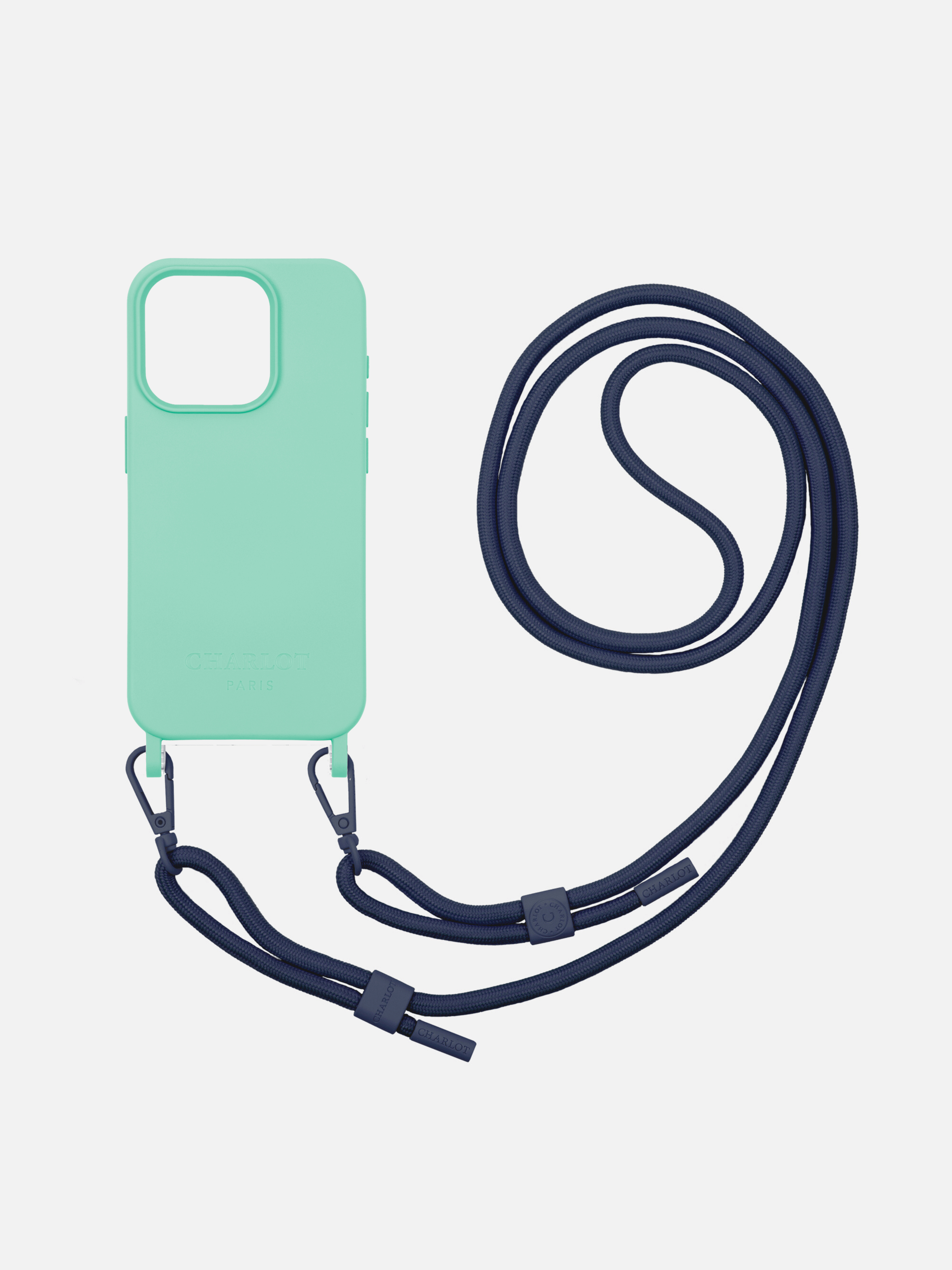 Coque Mint + Cordon Navy Blue