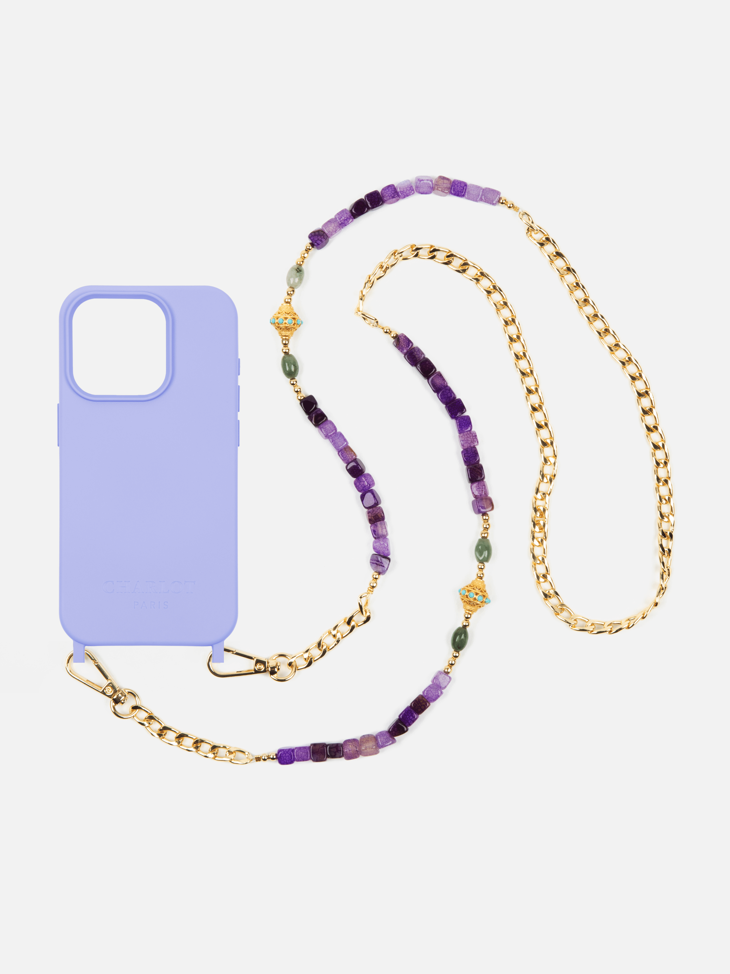 Conchiglia di lavanda + catena per collana JUHU Iris