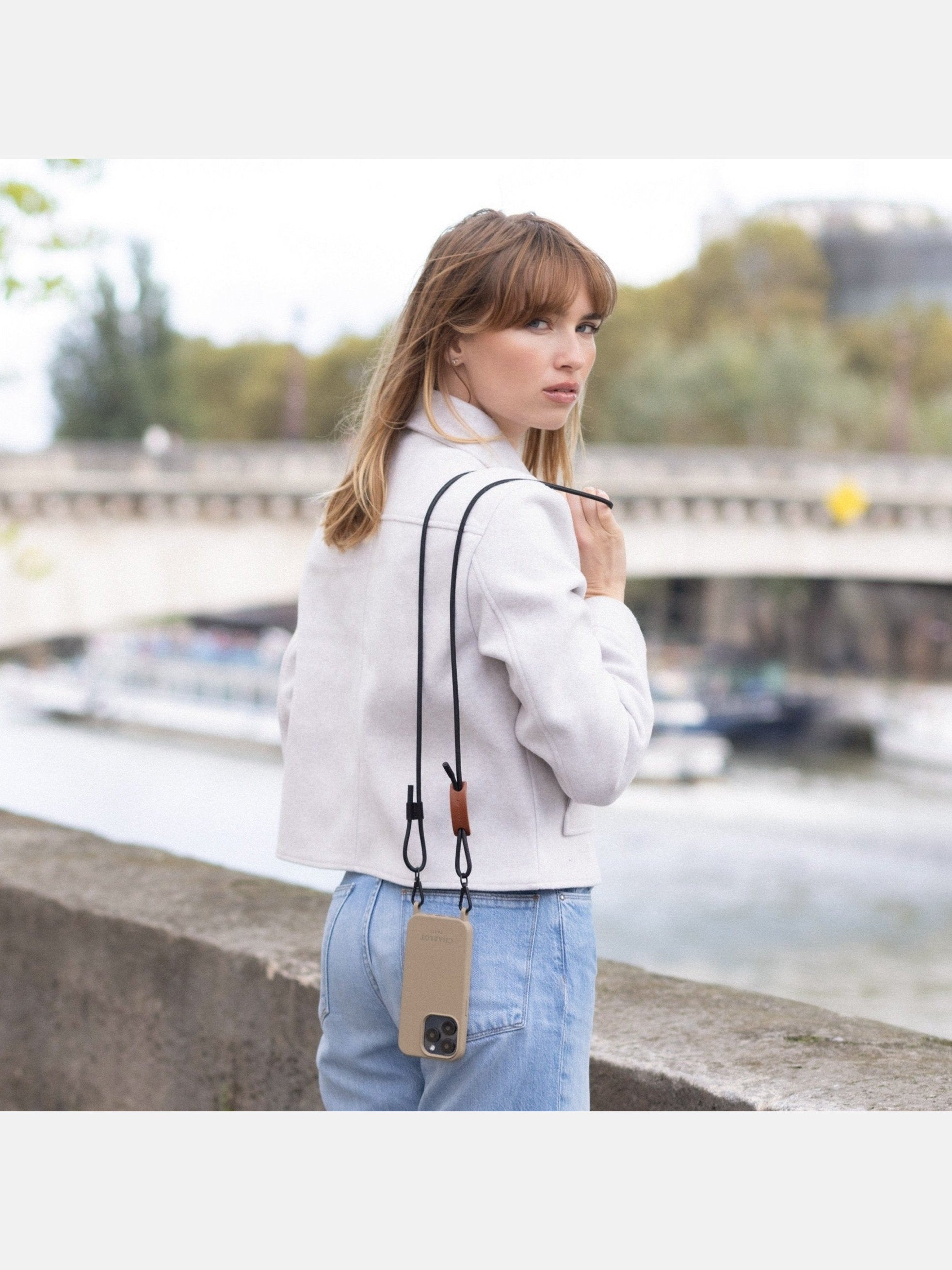 Coque Taupe + Noga Cuir Noir