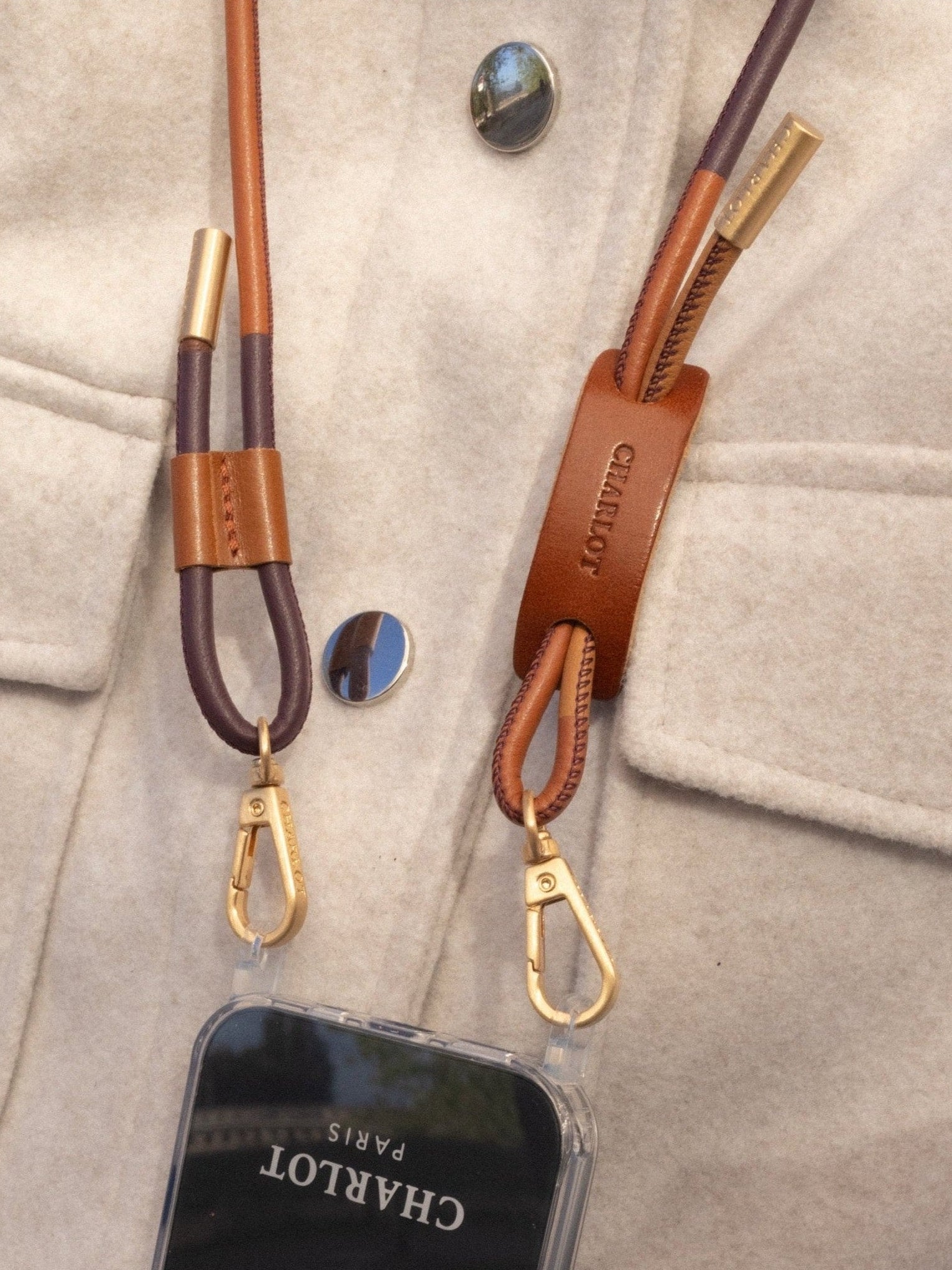 Coque Noir + Noga Cuir Cognac