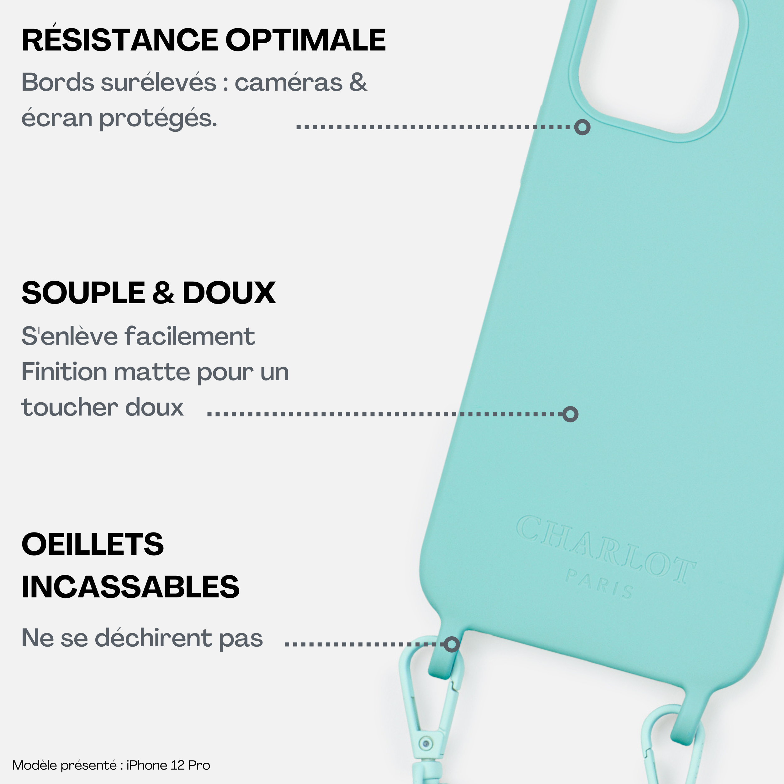Coque + Cordon Mint