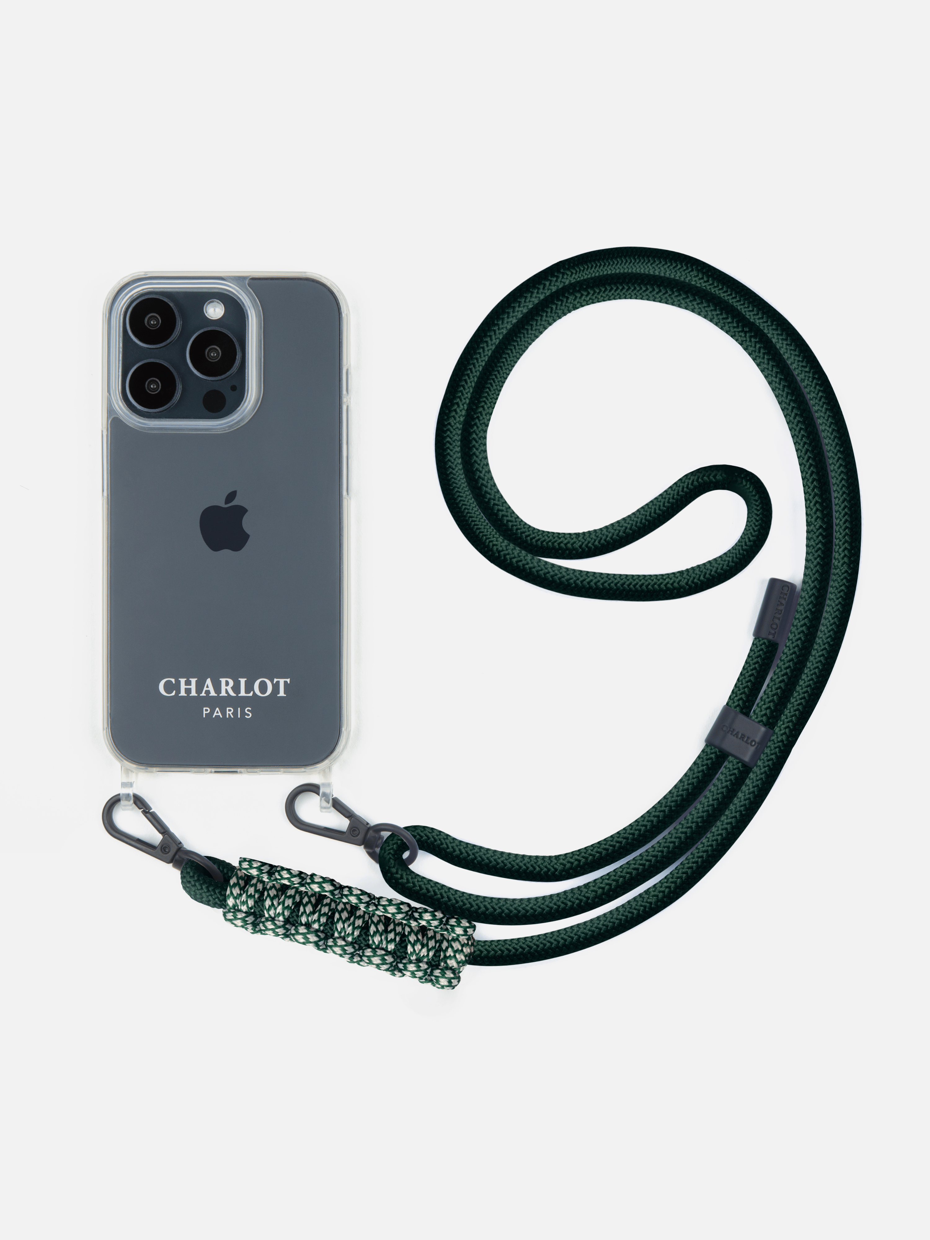 Coque Clear + Cordon Elie Basil