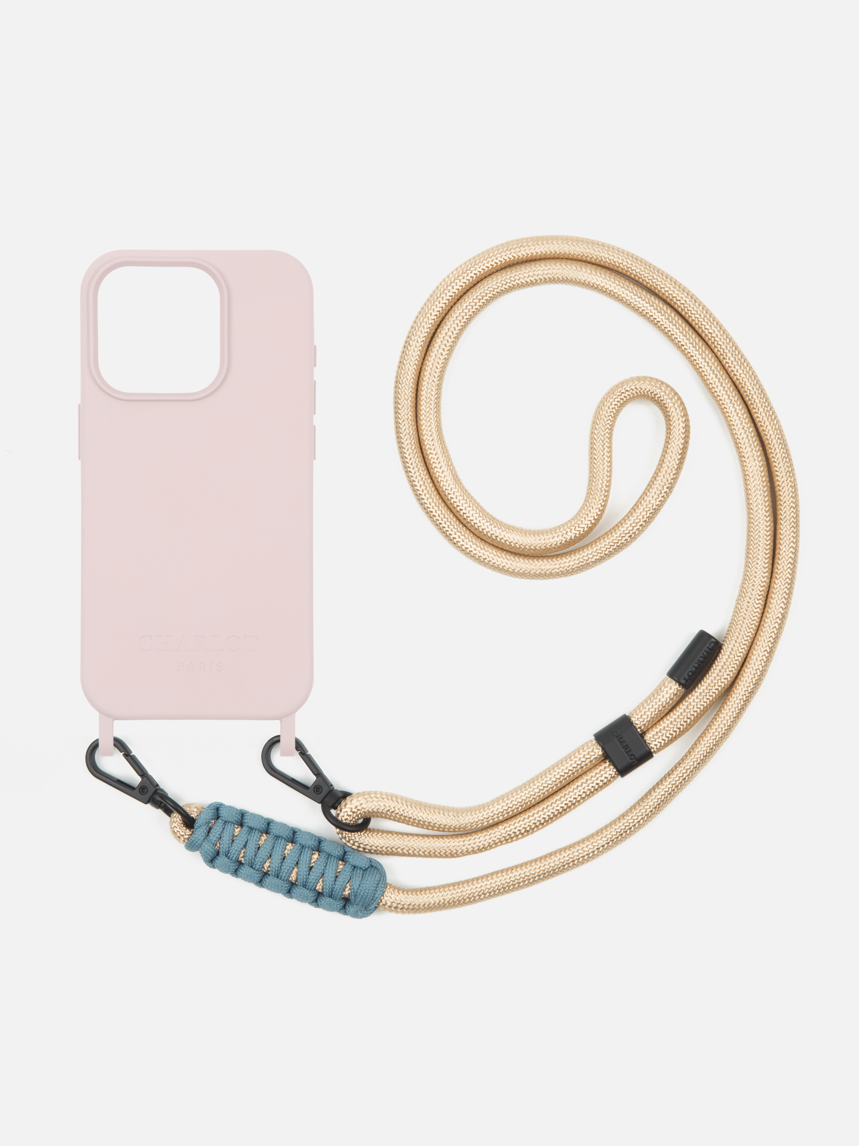 Coque Powder Pink + Cordon Elie Sable