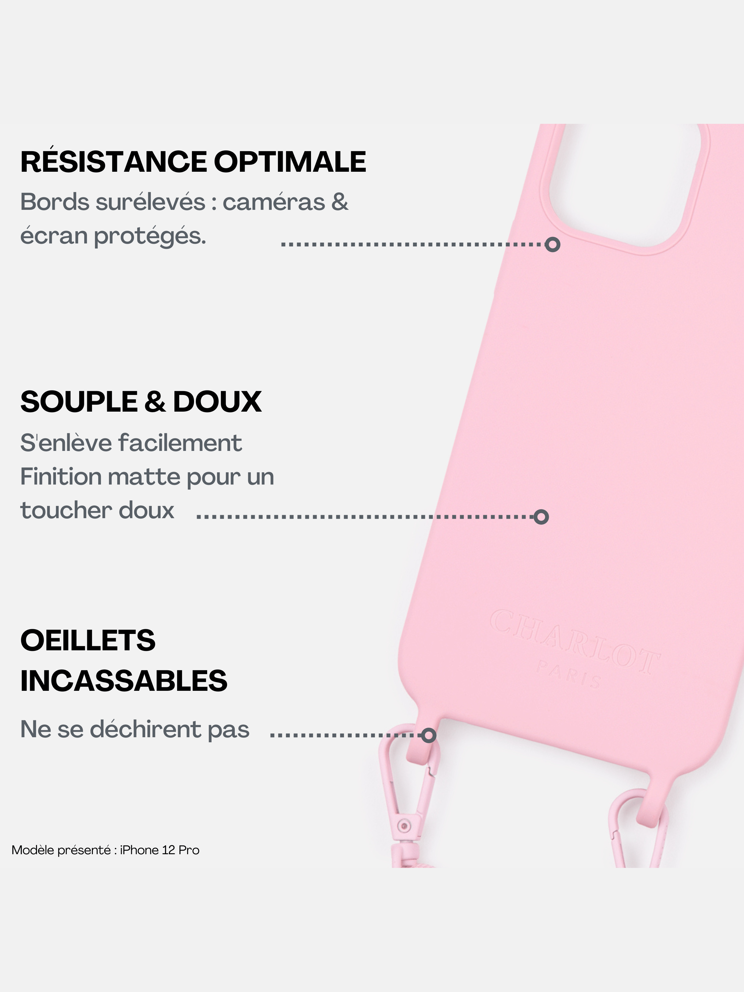 Custodia in silicone Rosa antico