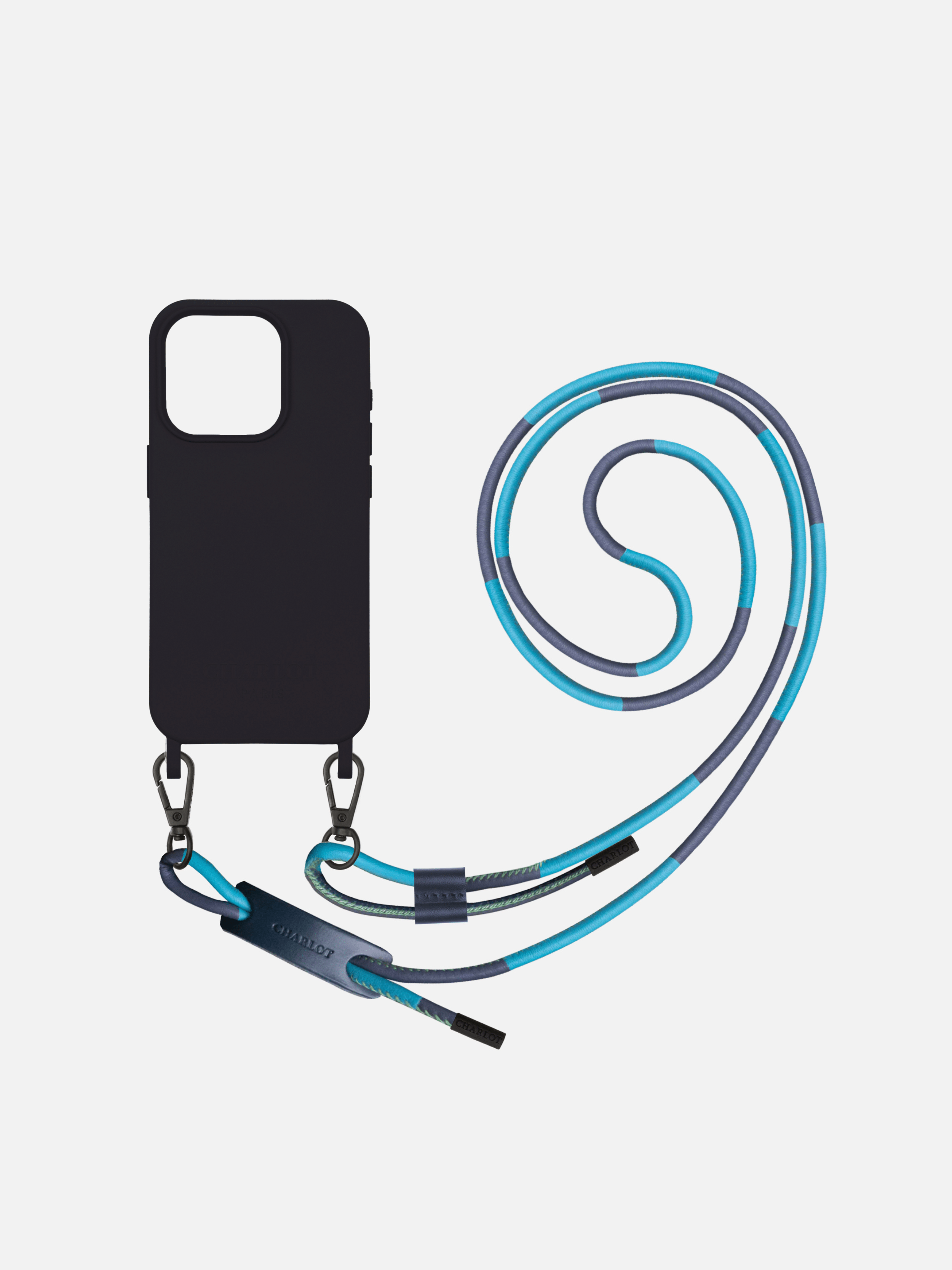 Guscio nero + pelle Noga Ocean