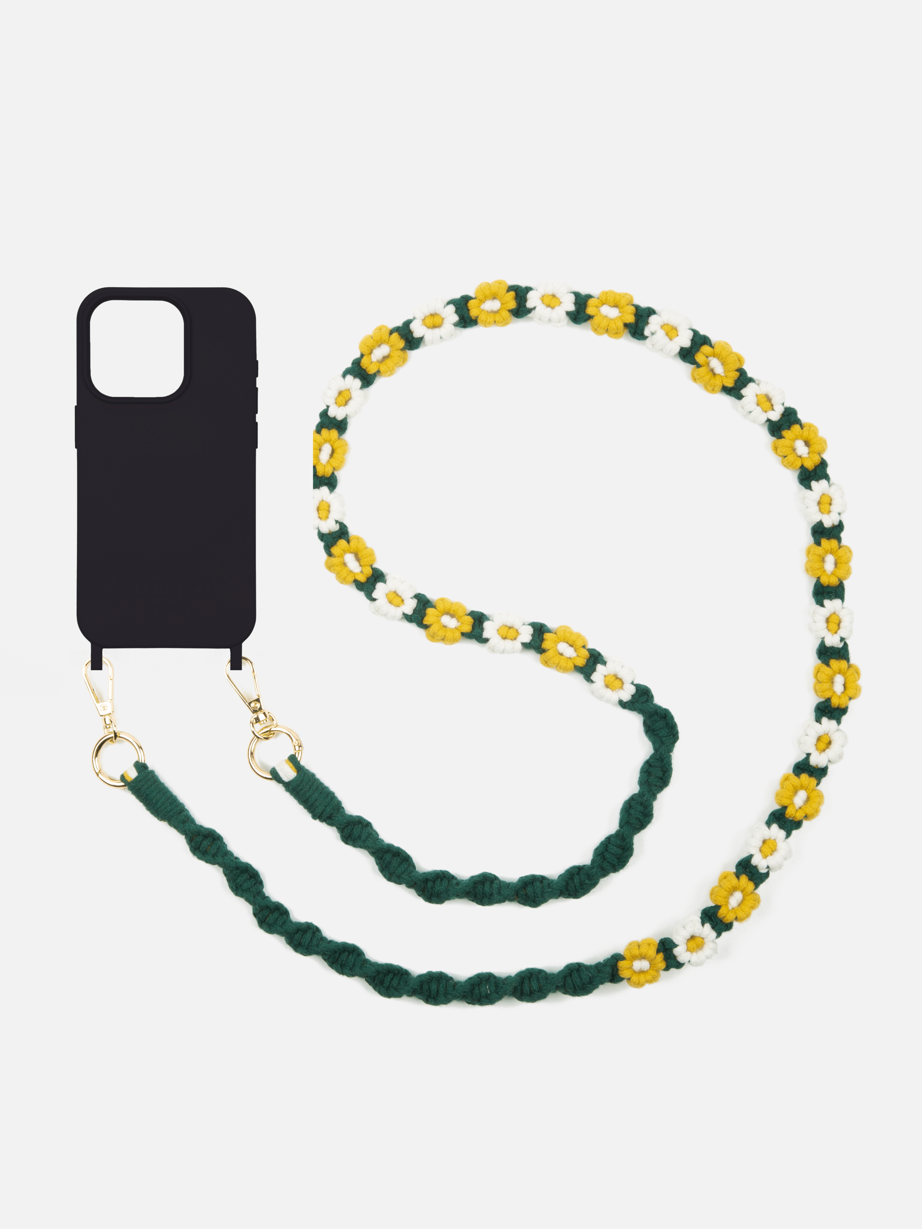 Black Shell + Yellow Flower Braid