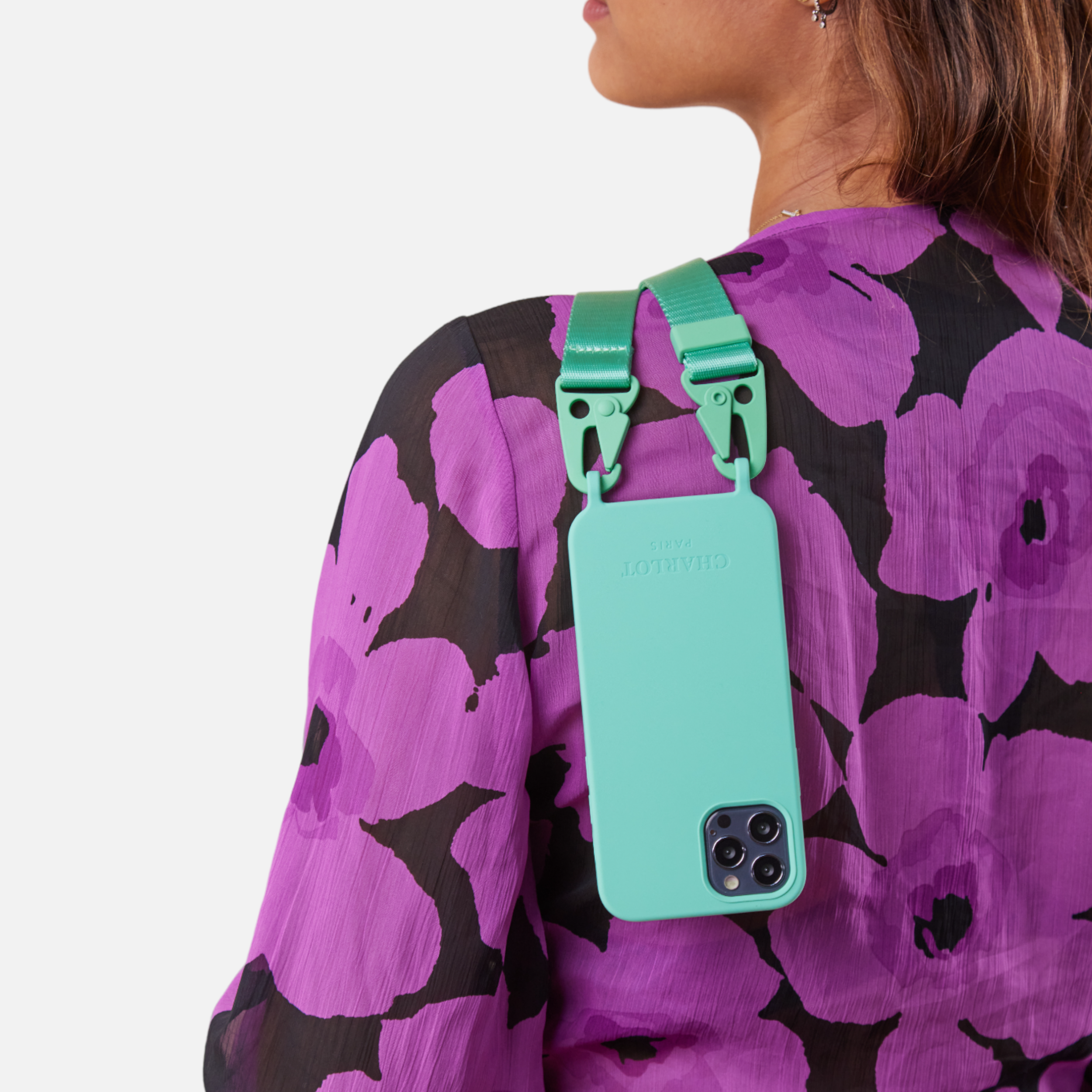 Coque Silicone Mint + Lanière