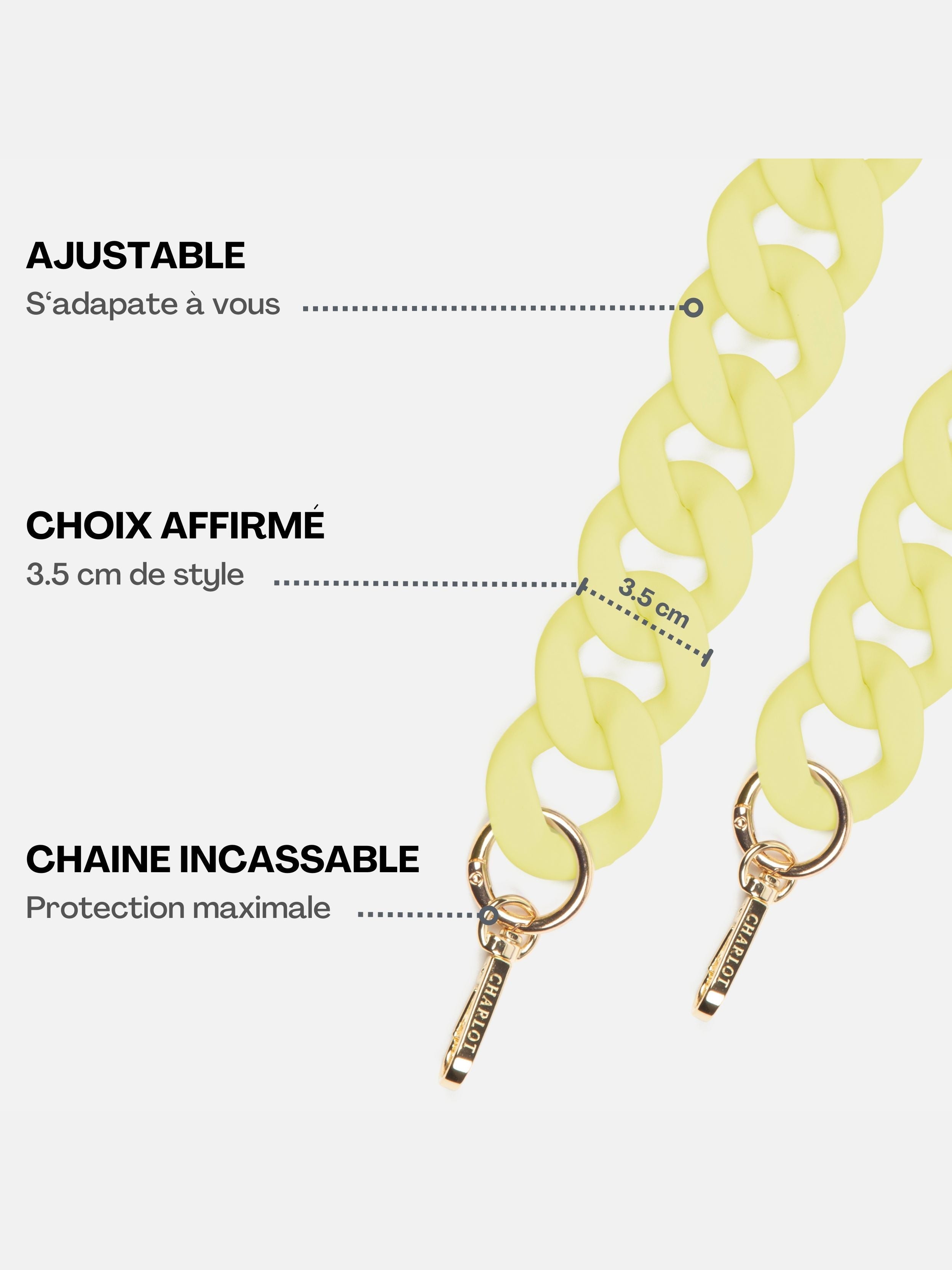 Clear Case + Ella Lemon Chain