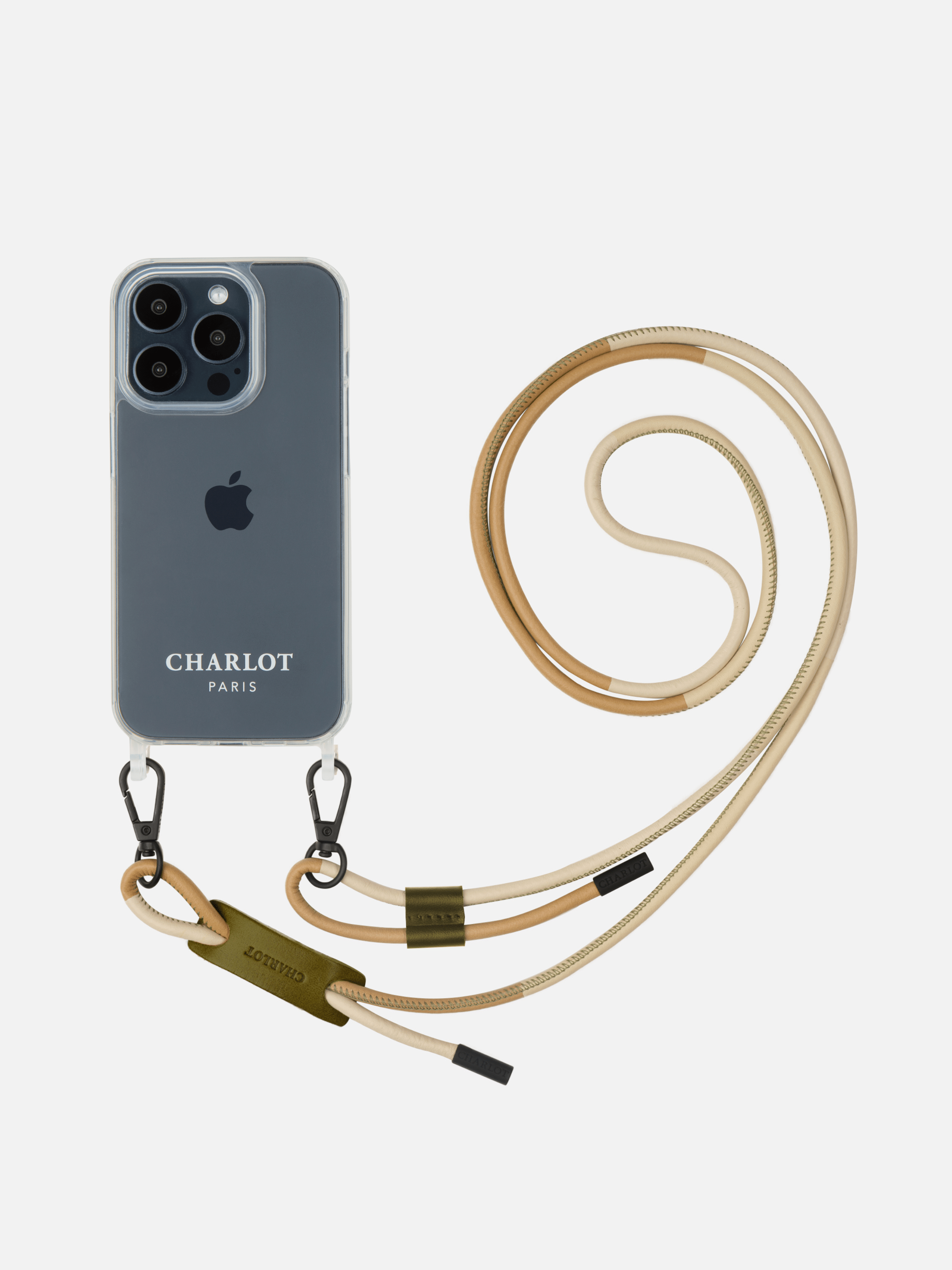 Coque Clear + Noga Cuir Sable