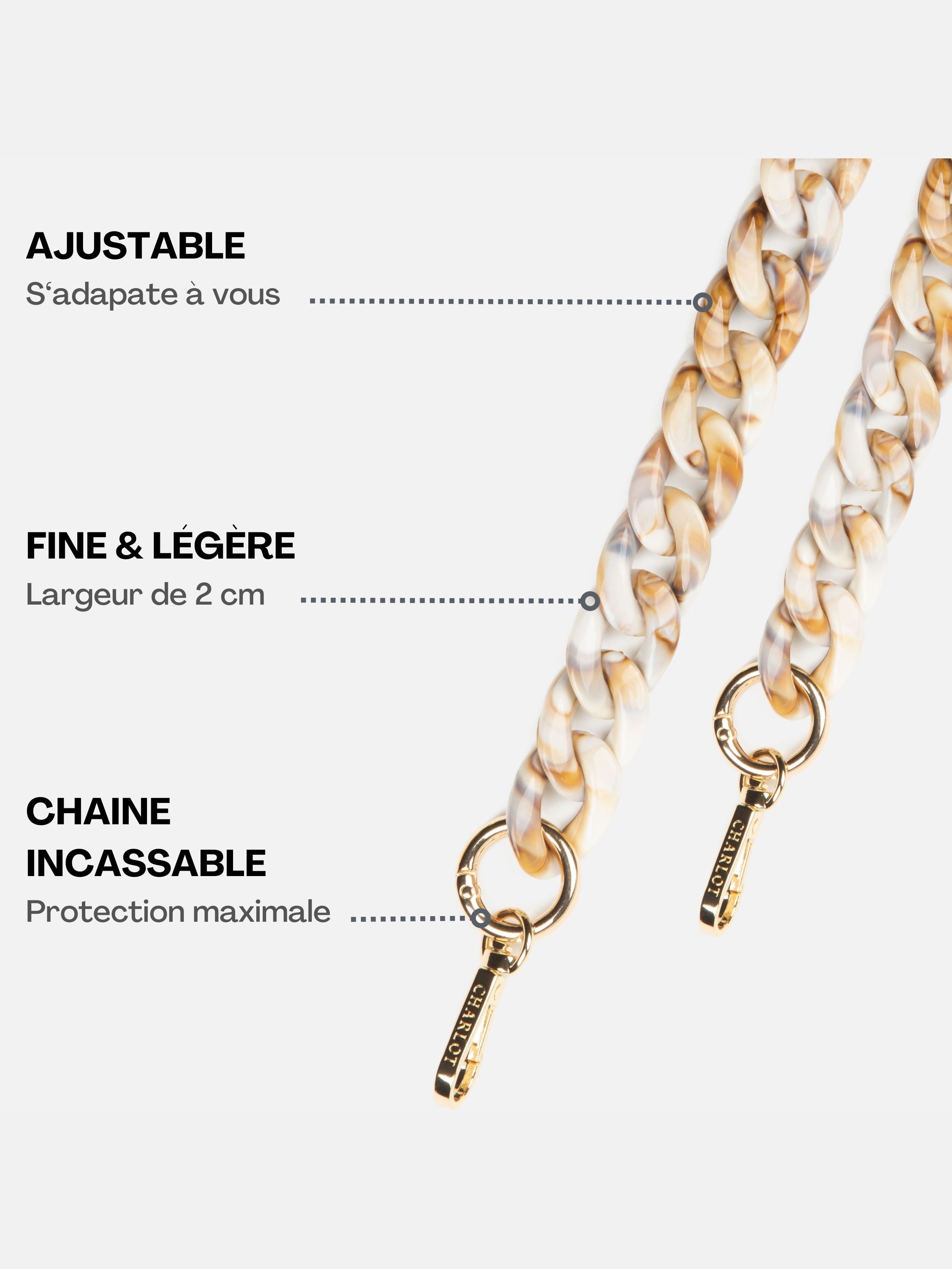 Clear Case + Ella Fine Cappuccino Chain