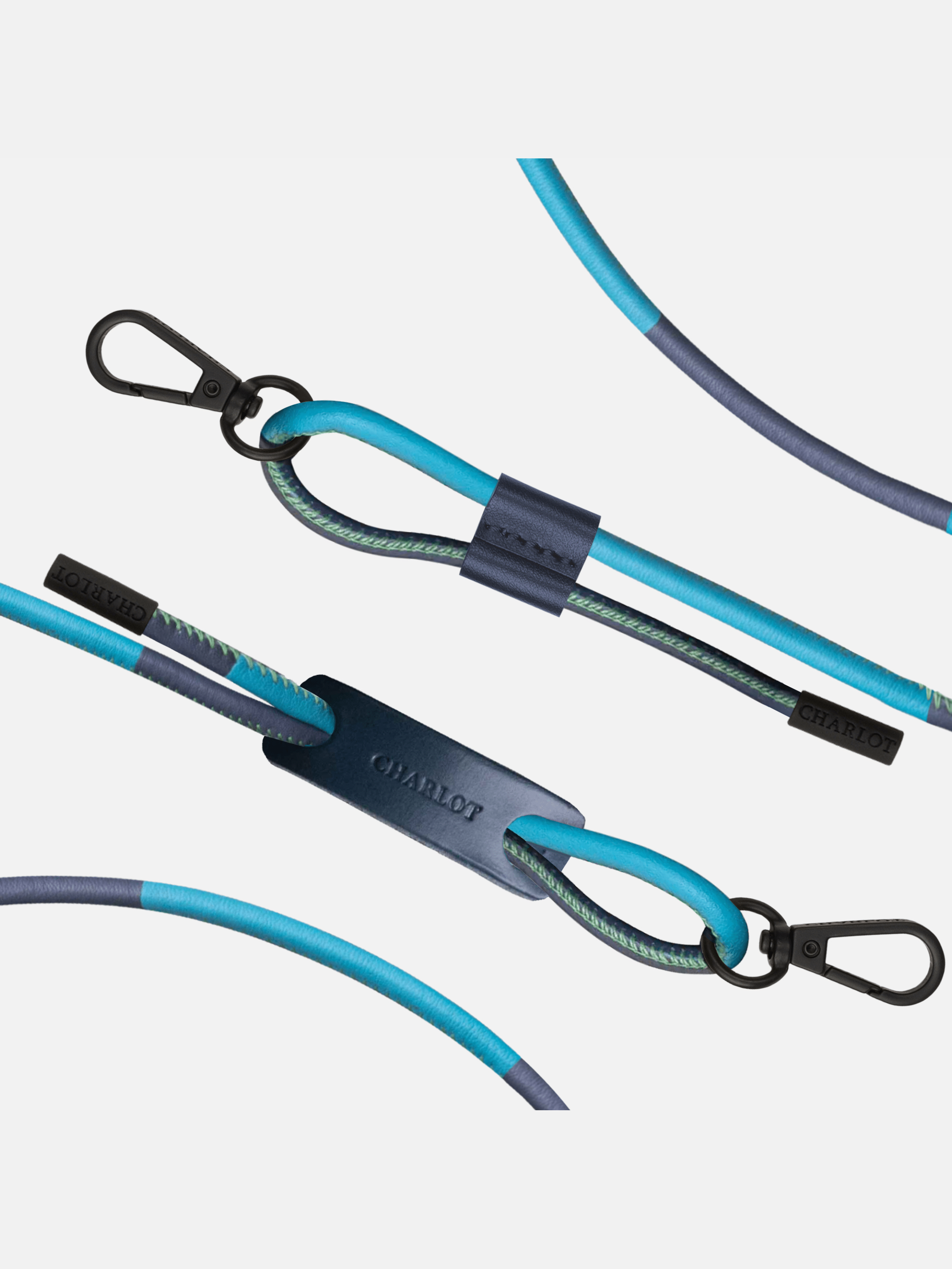 Coque Navy Blue + Noga Cuir Océan