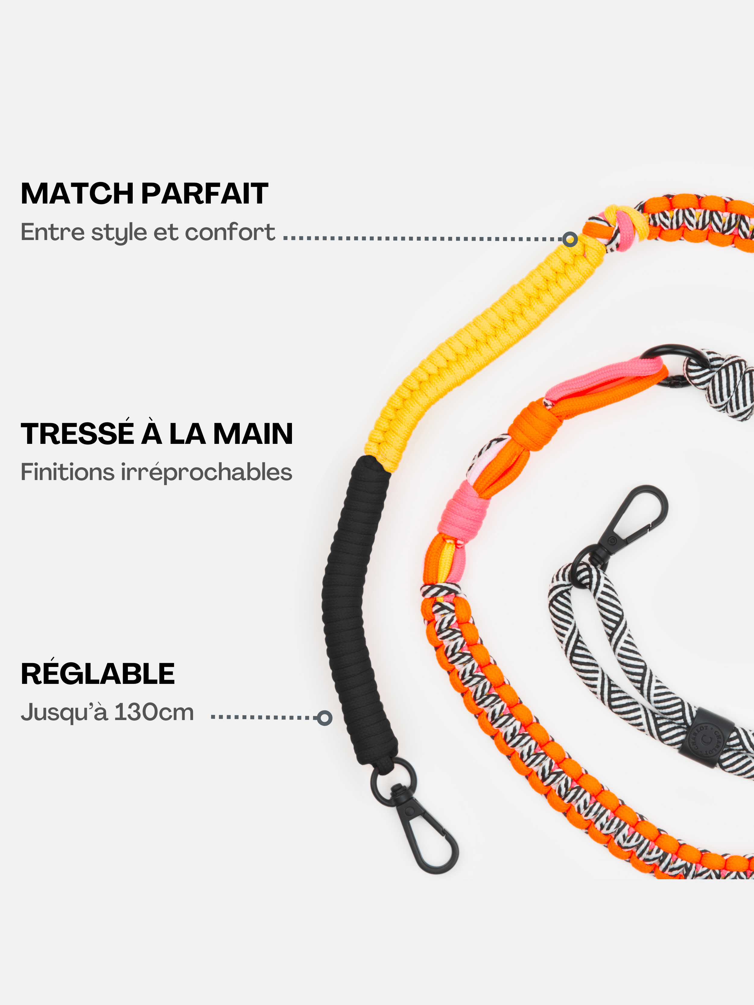 Coque Burning Sand + Bandoulière Twist Zèbre