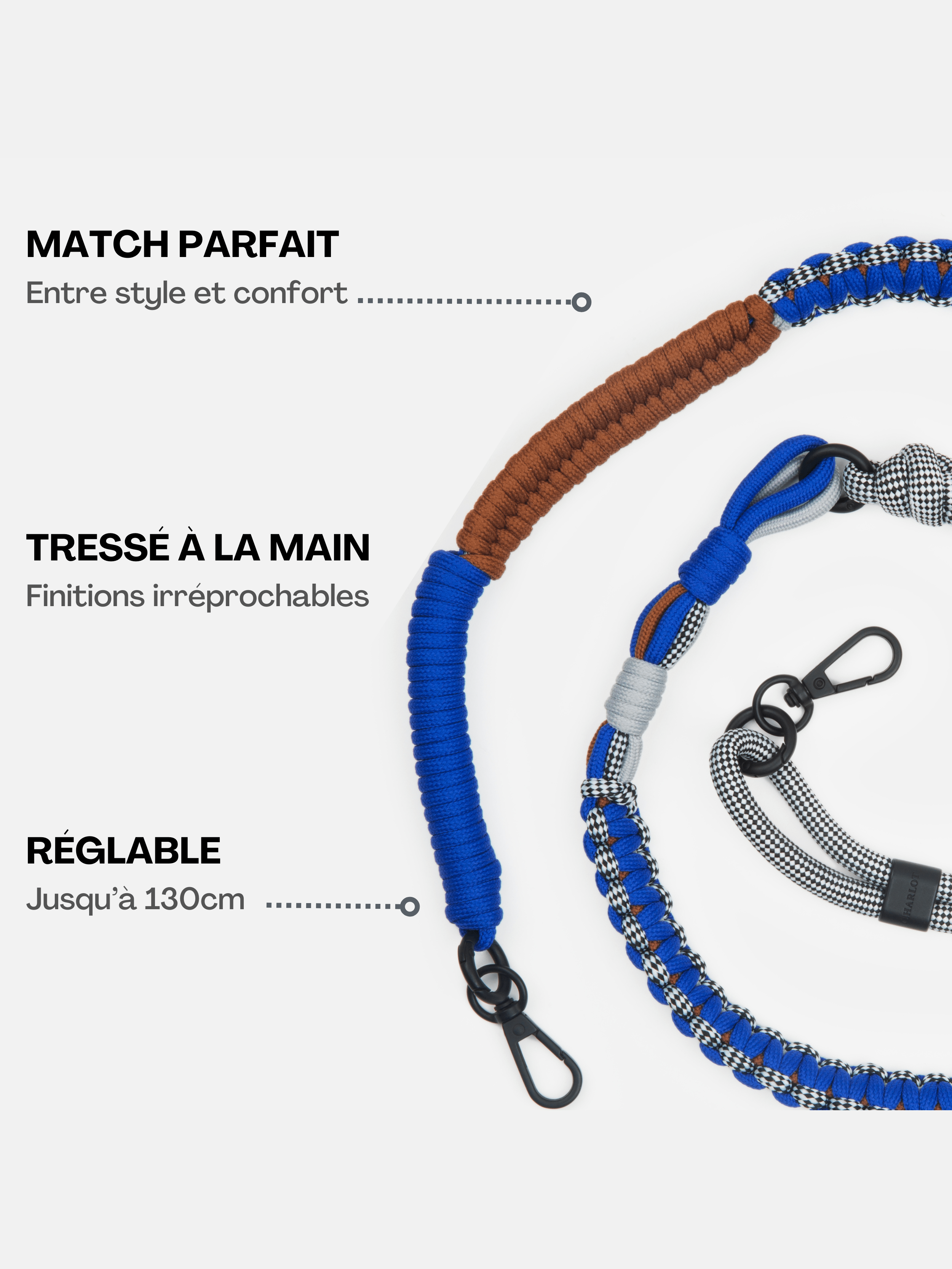 Adattatore + spallacci intrecciati