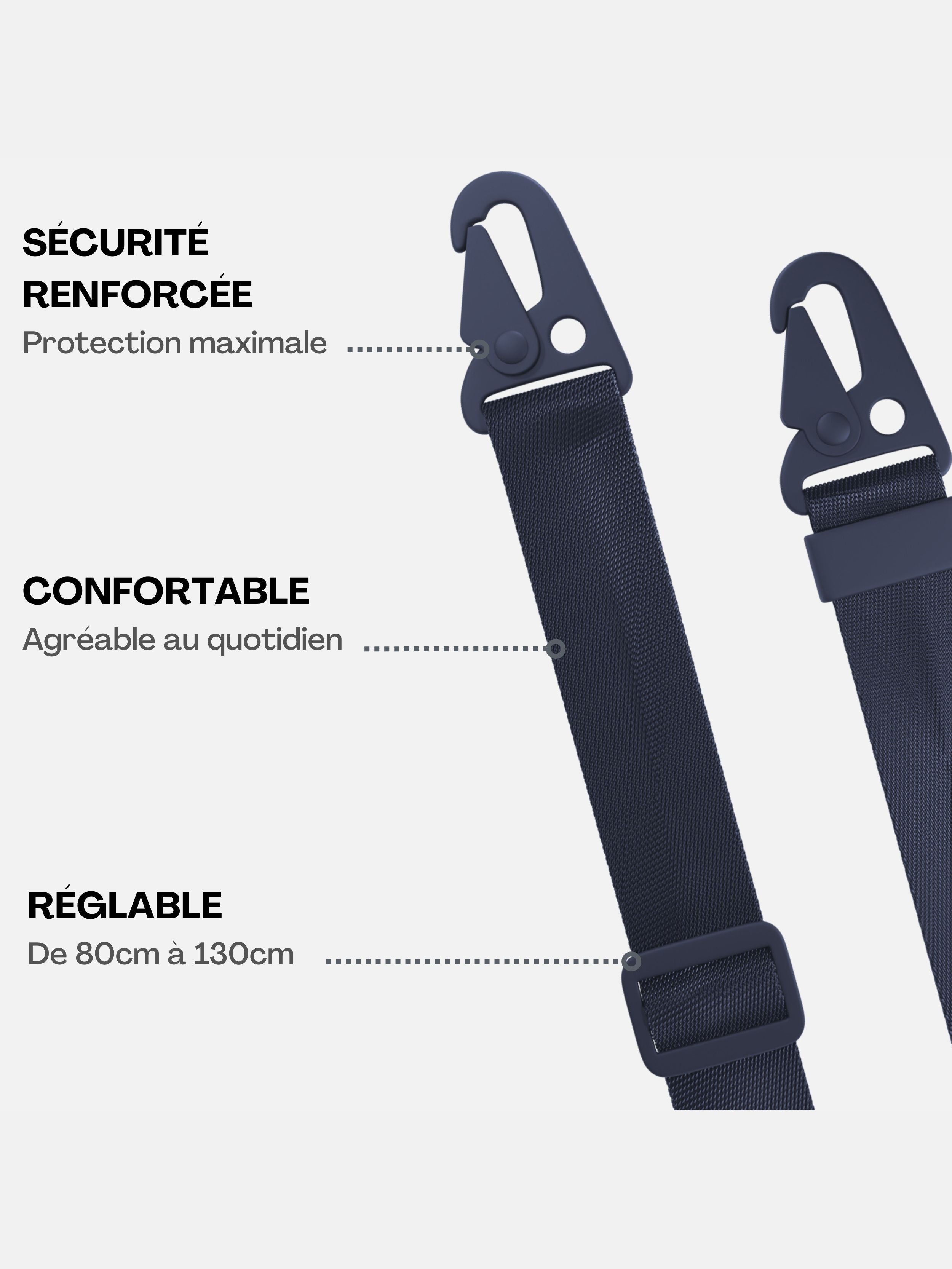 Coque Silicone Navy Blue + Lanière