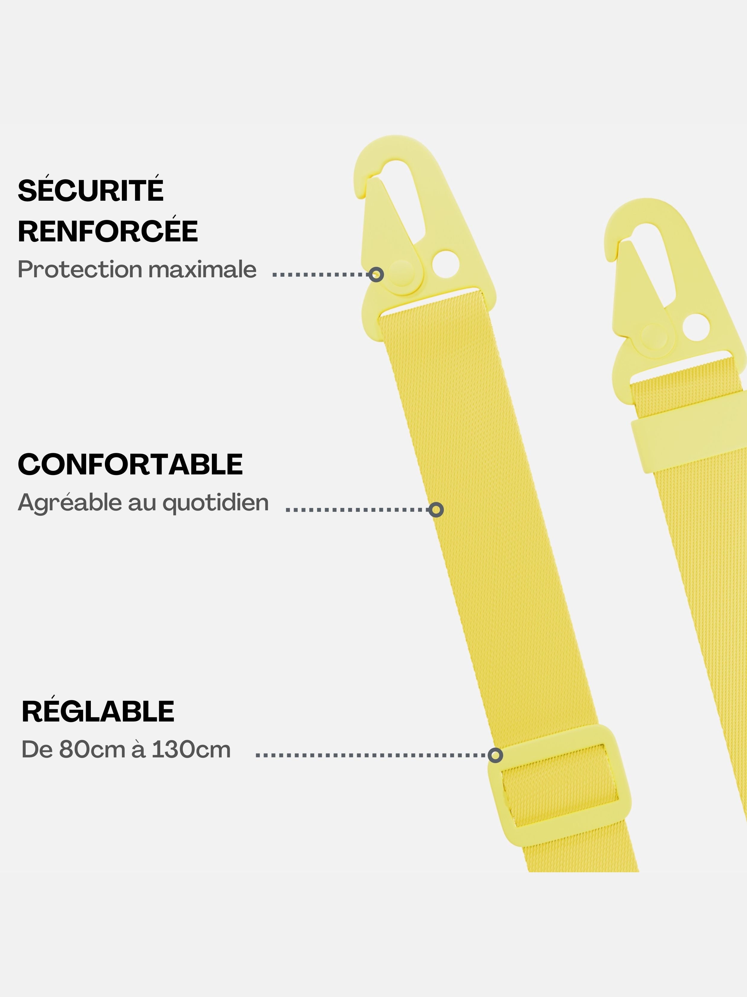Coque Clear + Lanière Lemon