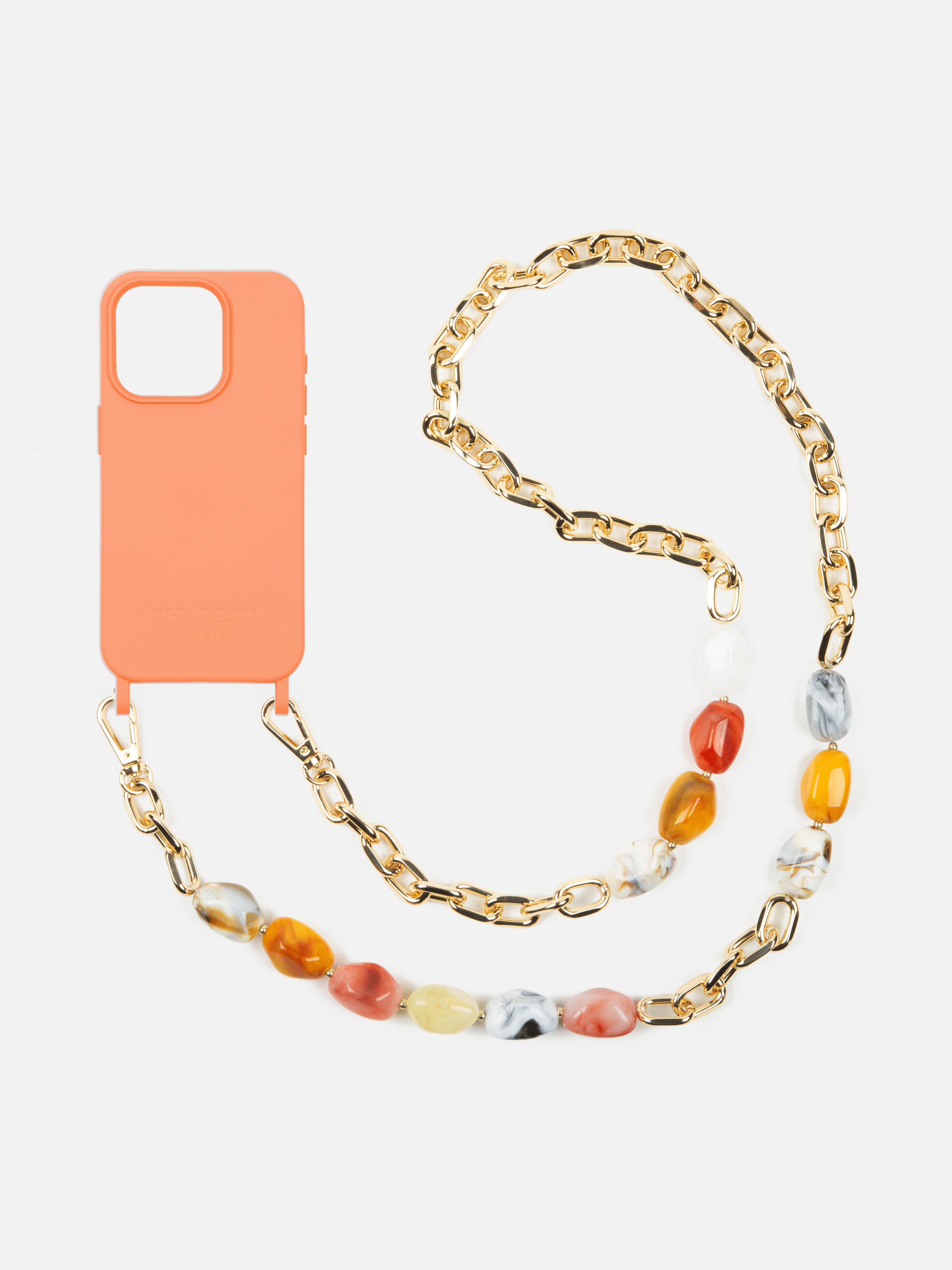 Coque Burning Sand + Chaîne AVA Corail