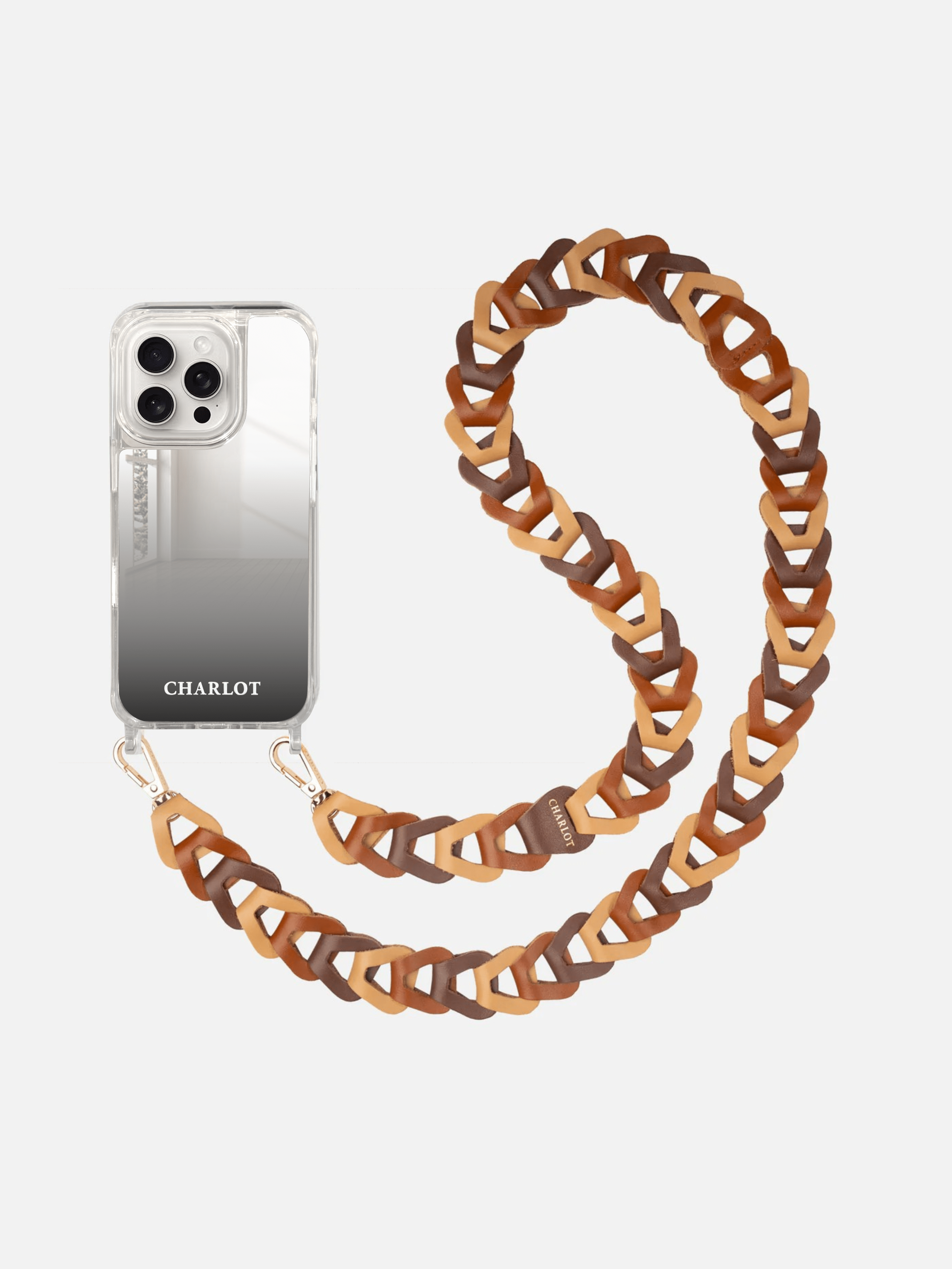 Coque Miroir + Mel Cuir Long Cannelle