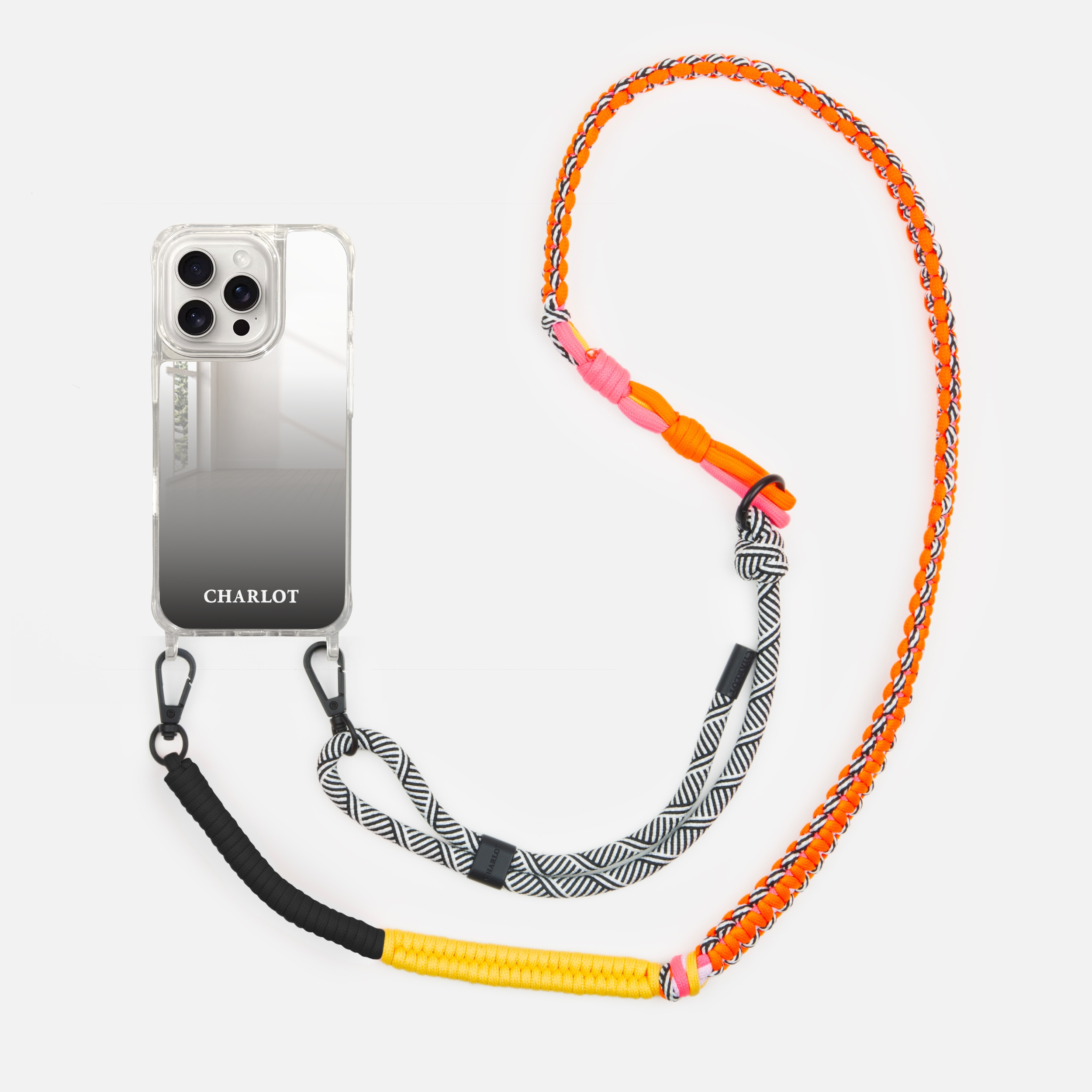 Coque Miroir + Bandoulière Twist Zèbre