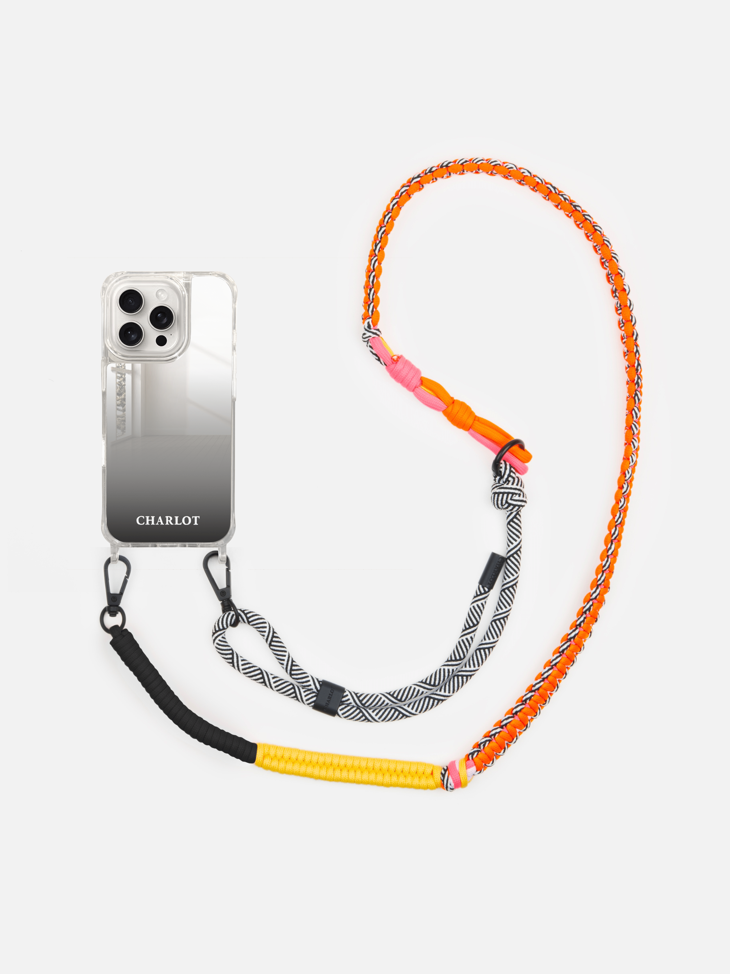 Coque Miroir + Bandoulière Twist Zèbre