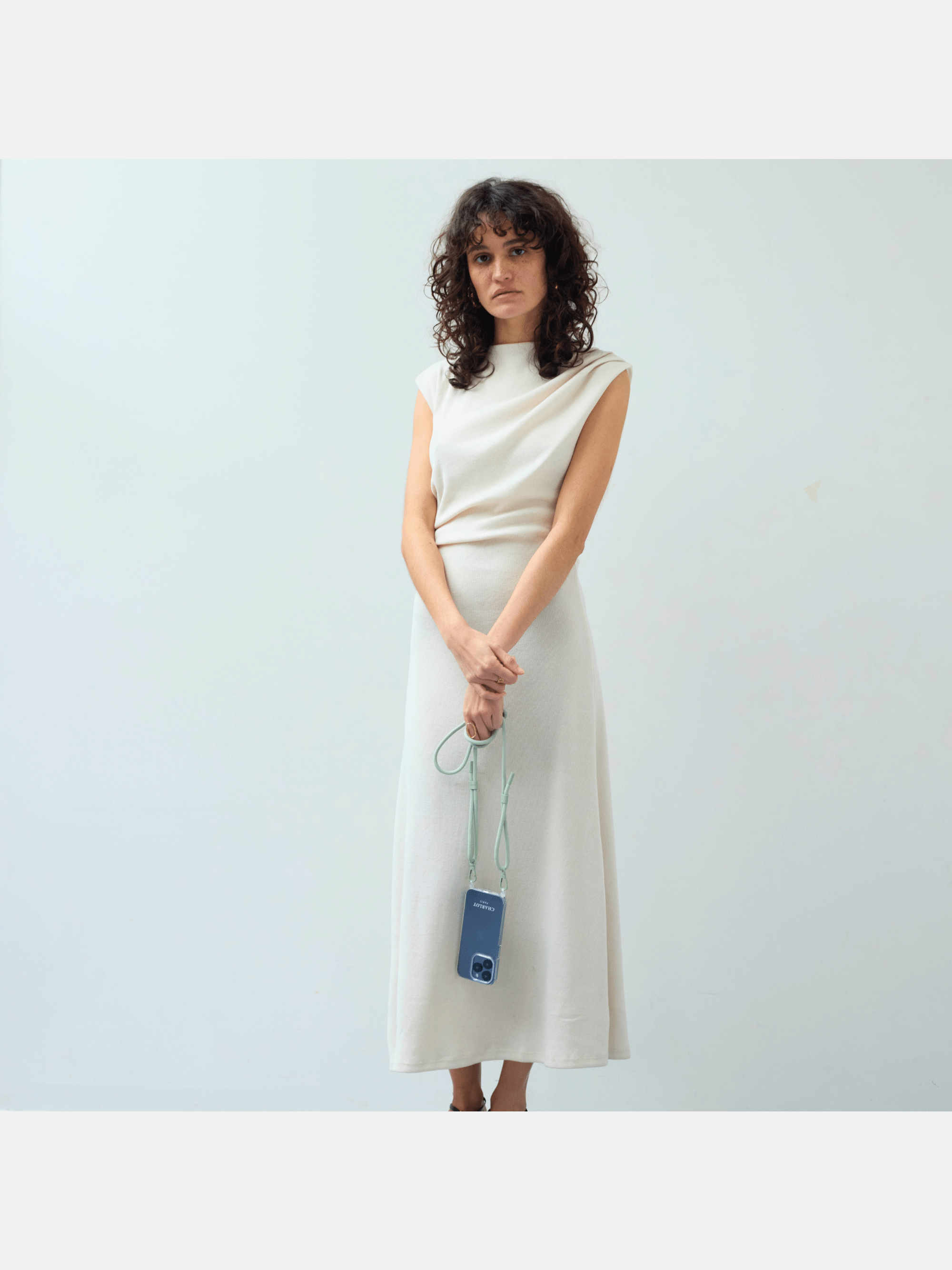 Clear Case + Sage Cord