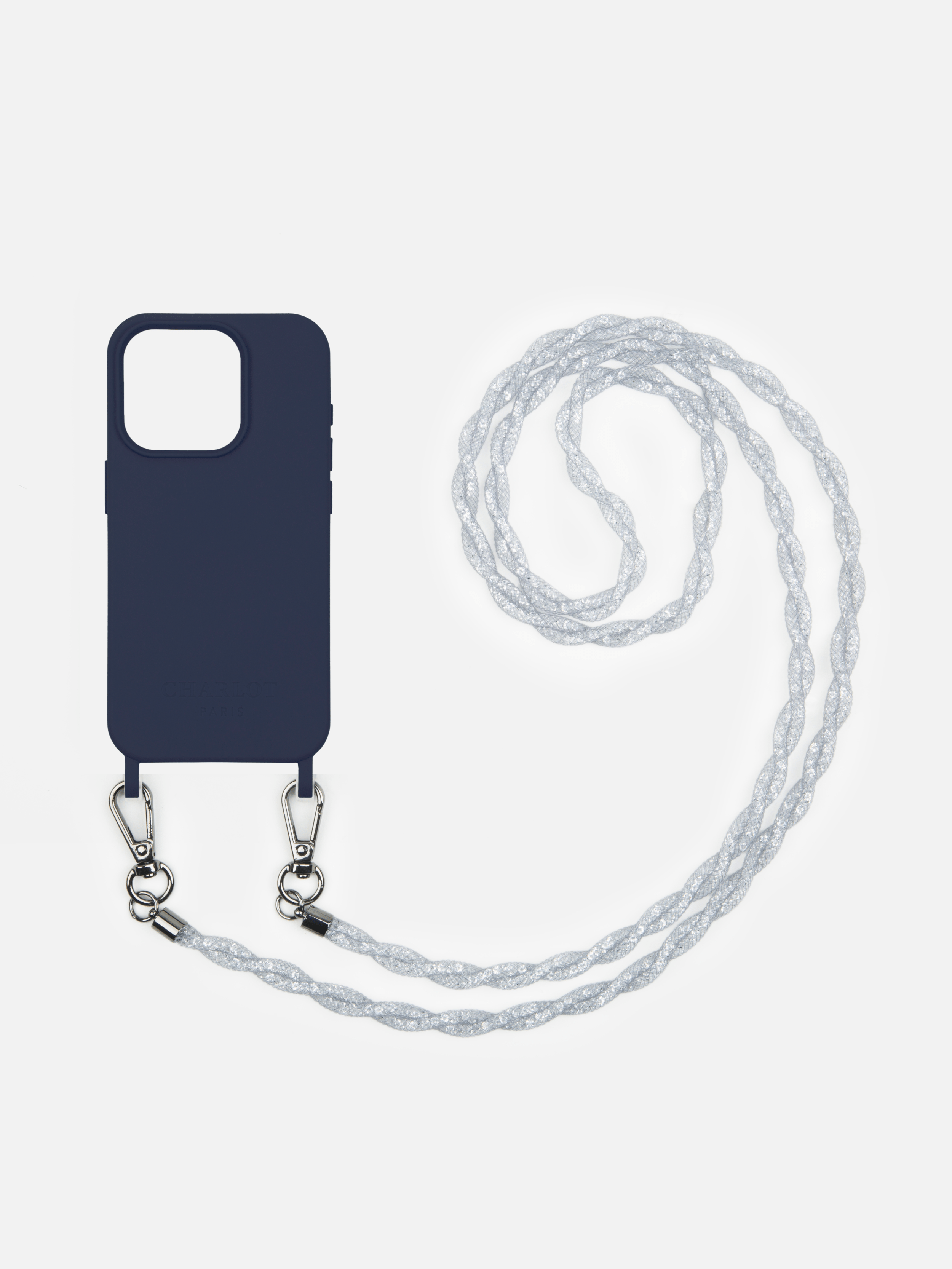 Coque Navy Blue + Mia Strass Chrome