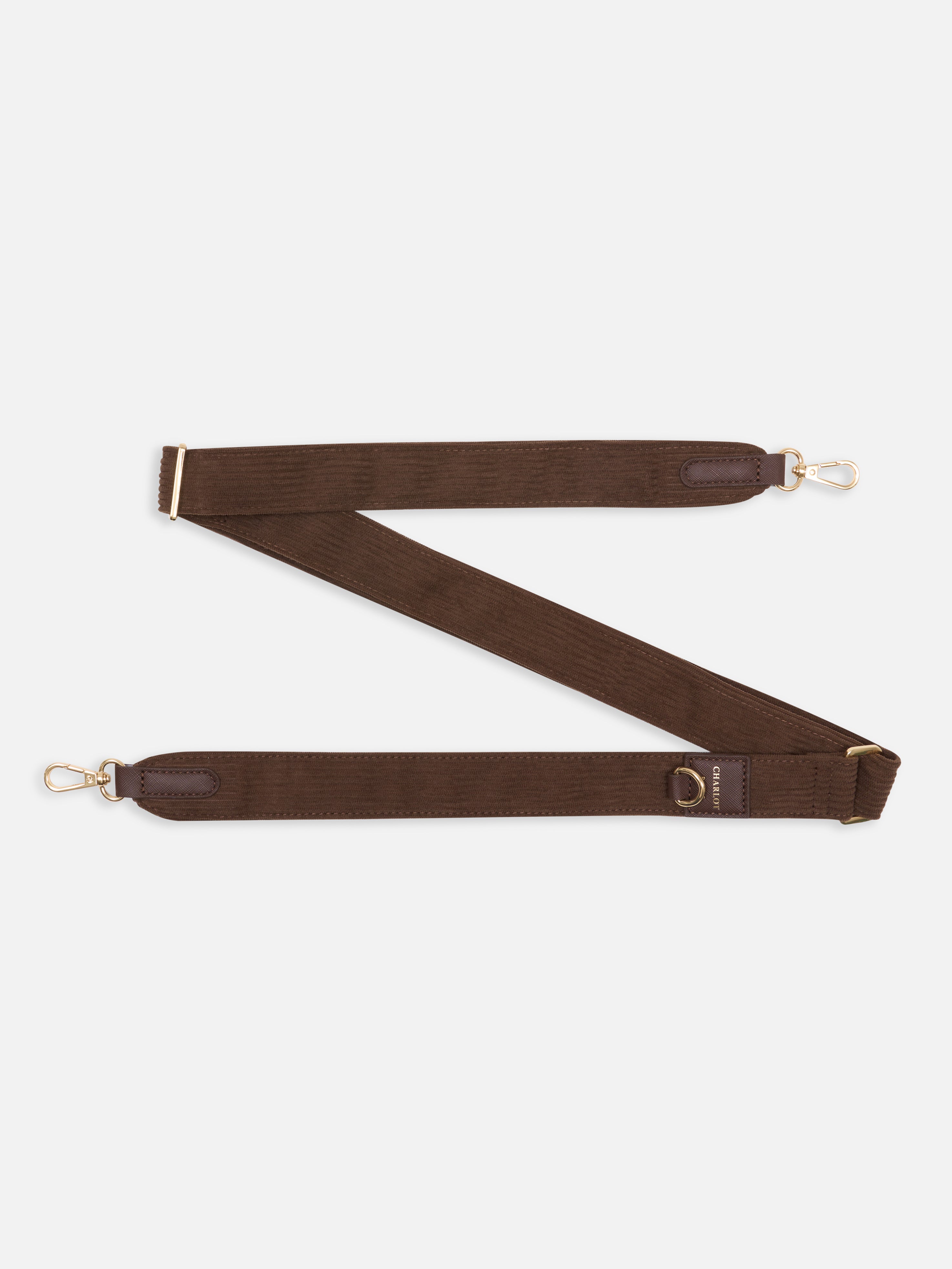 Chocolate Shell + Mocha Velvet Shoulder Strap