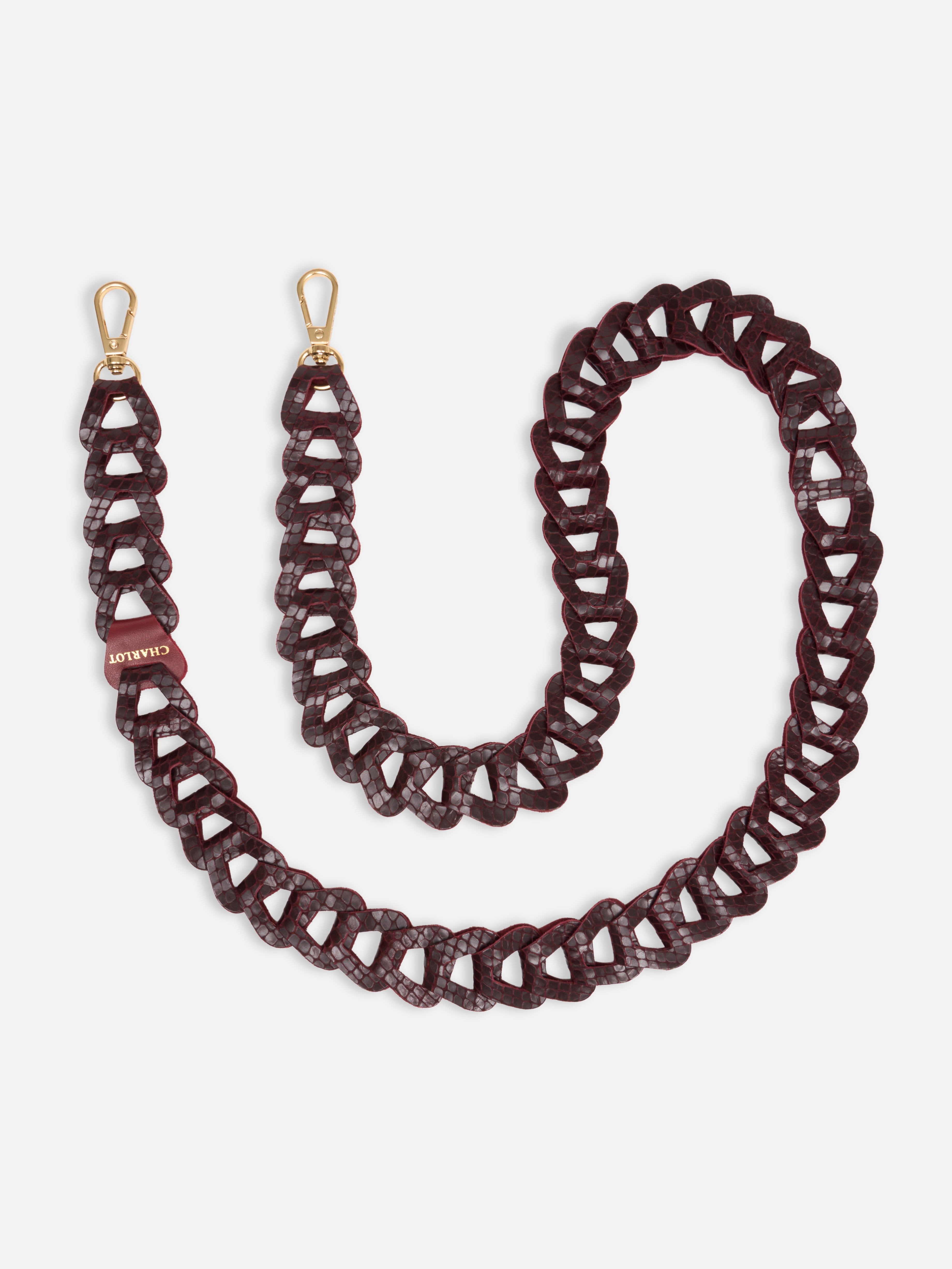 Bandoulières Mel Cuir Reptile Long