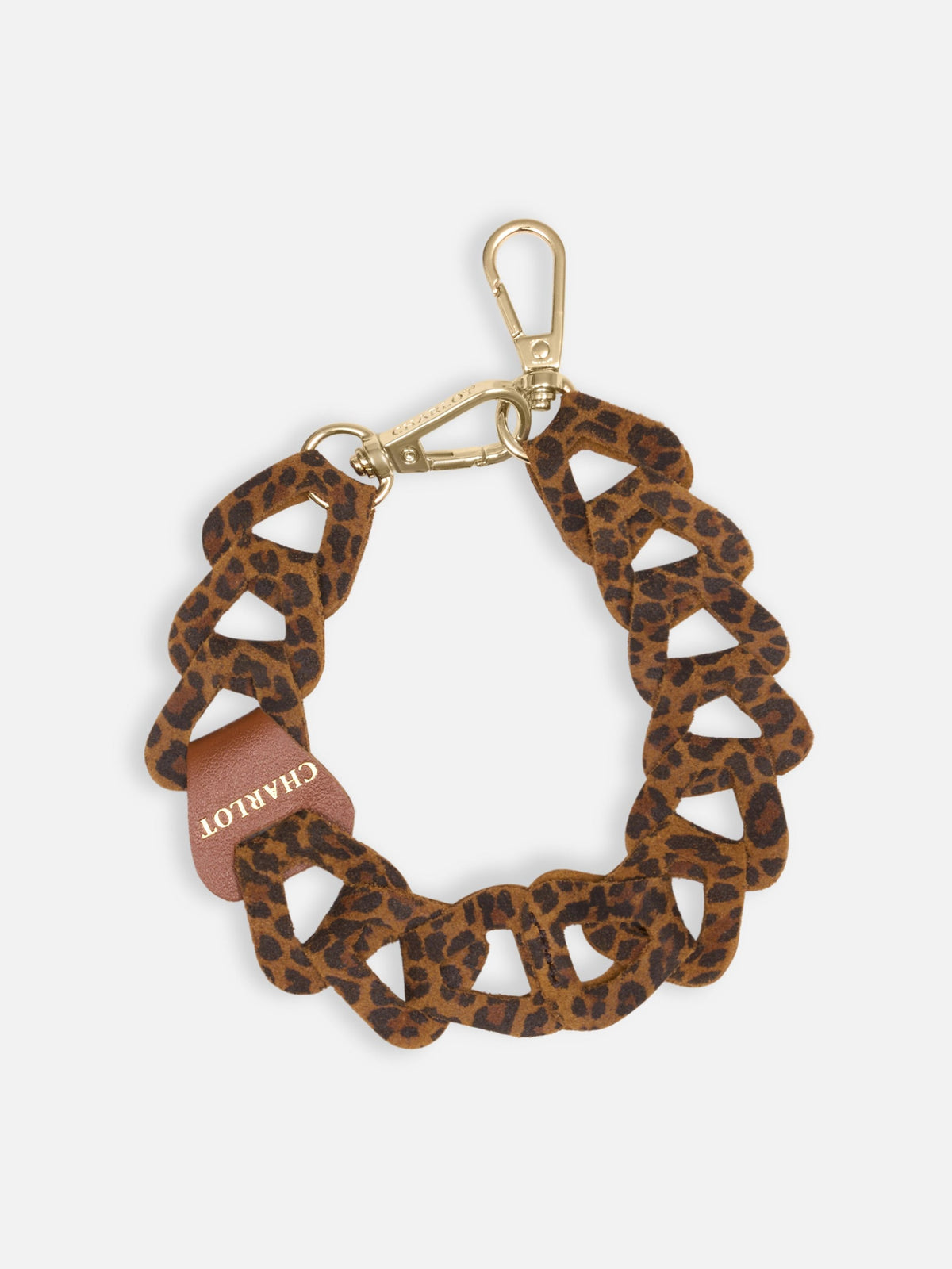 Mel Light Leopard Short Leather Shoulder Strap