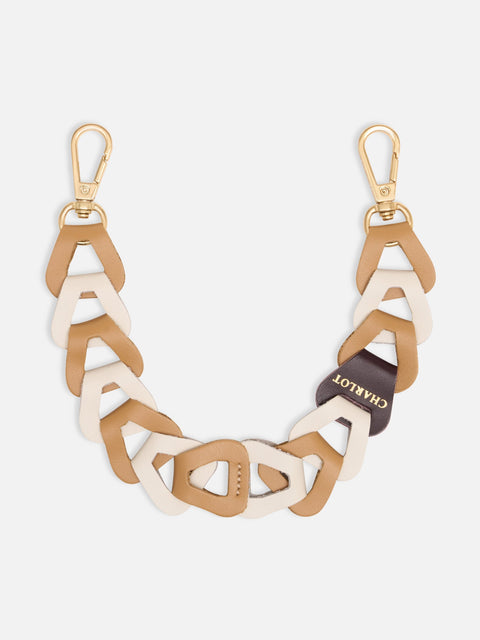 Mel Cappuccino Short Leather Shoulder Strap