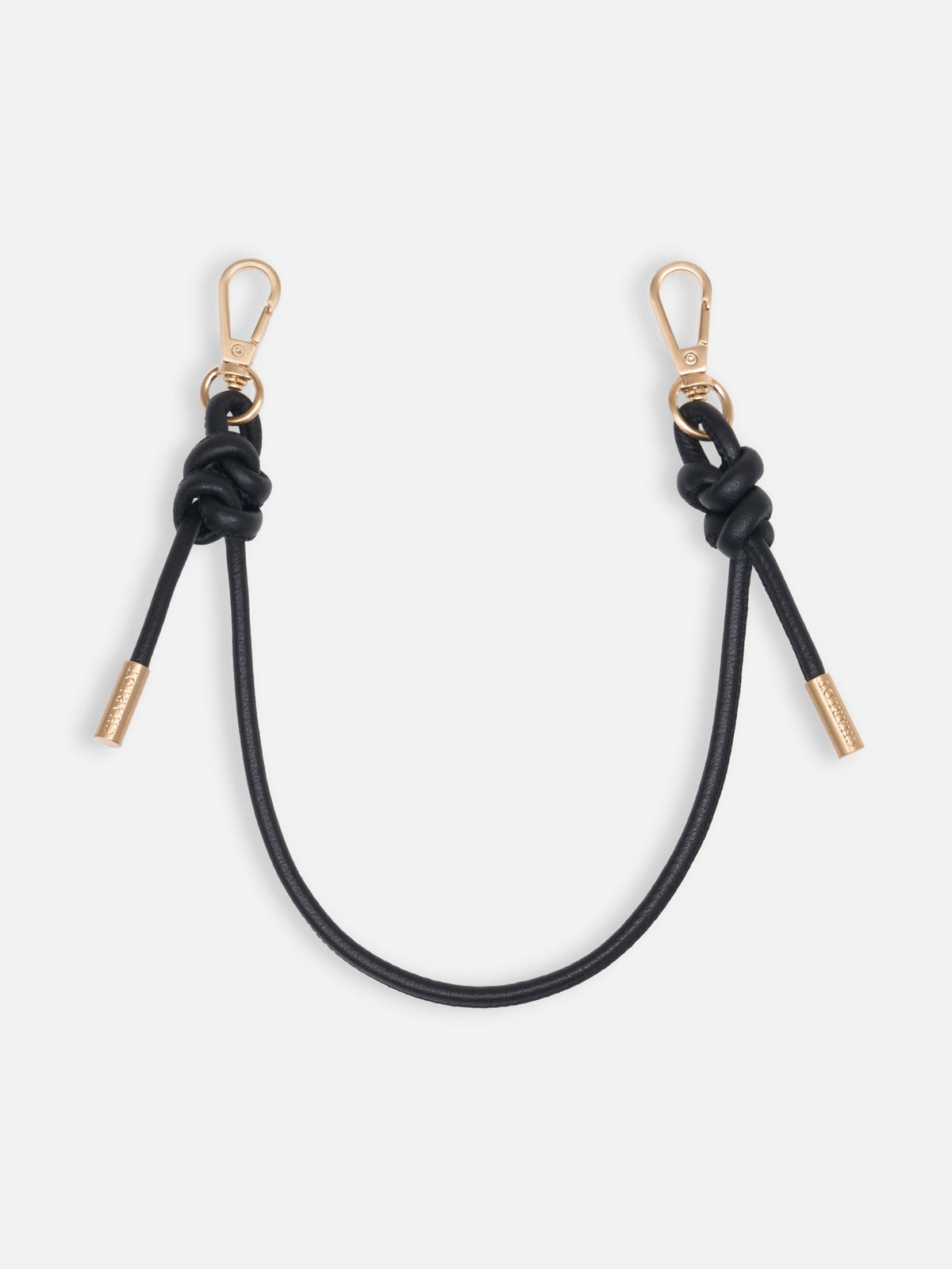 Bracelet Noga Cuir Noir Doré