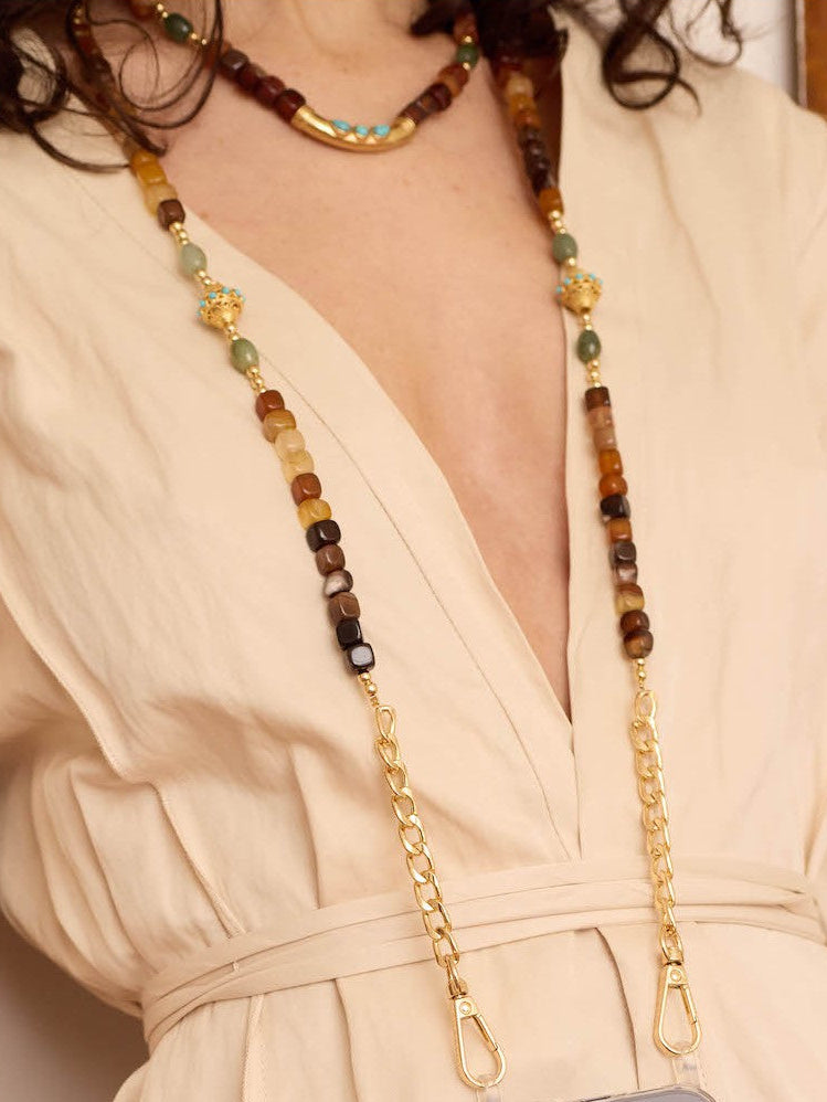 Coque Taupe + Chaîne Collier JUHU Terra