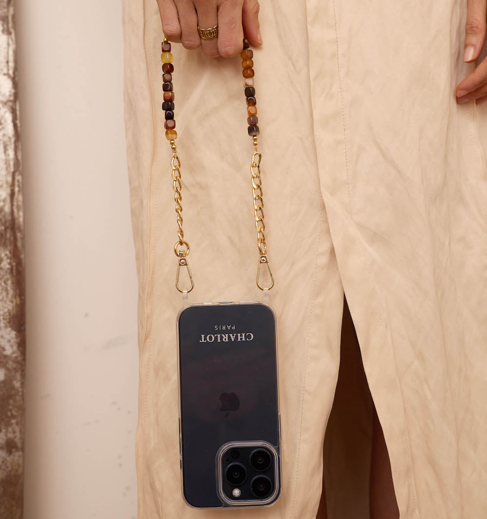 Coque Noir + Chaîne Collier JUHU Court Terra