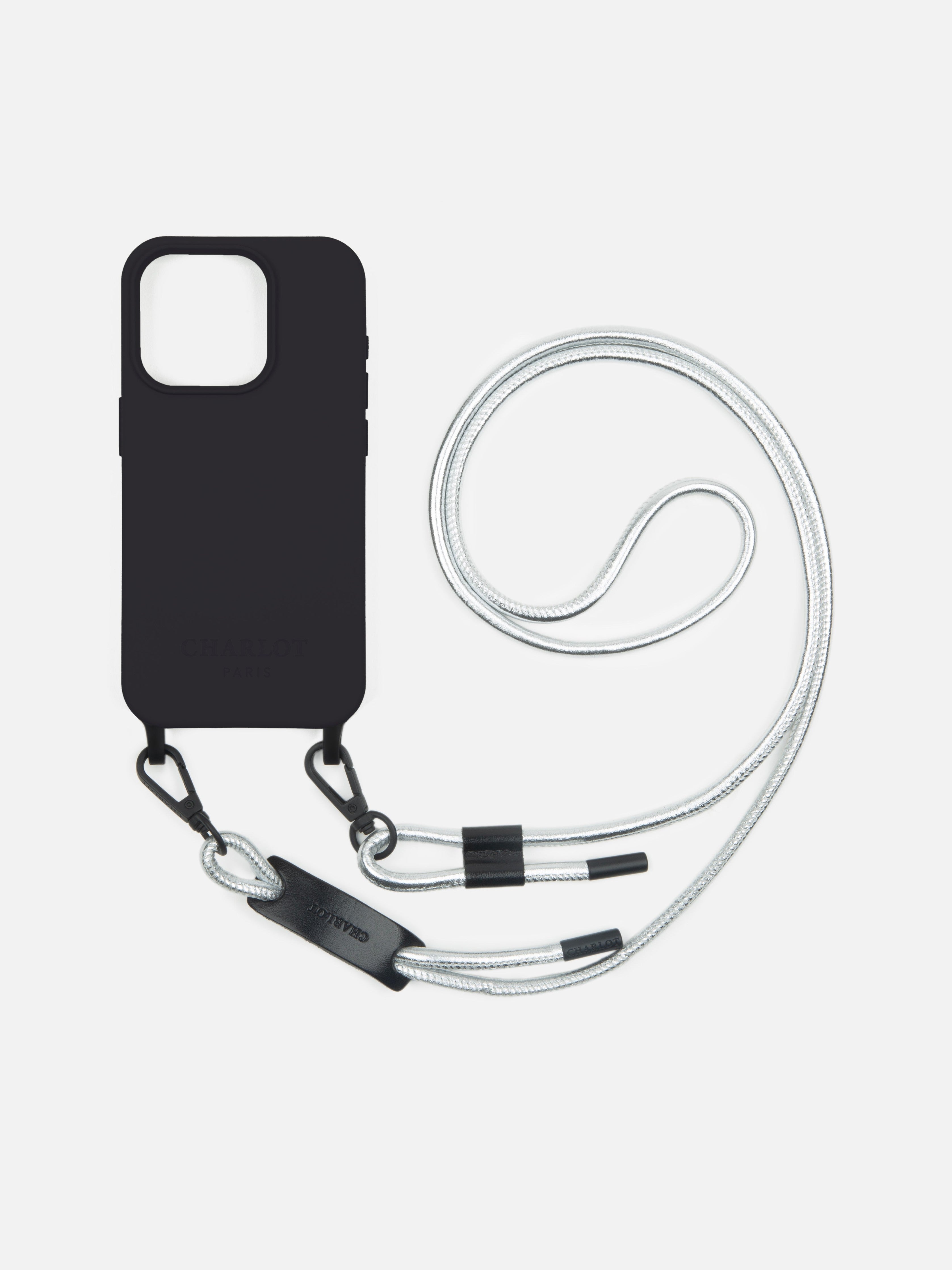 Coque Noir + Noga Cuir Chrome