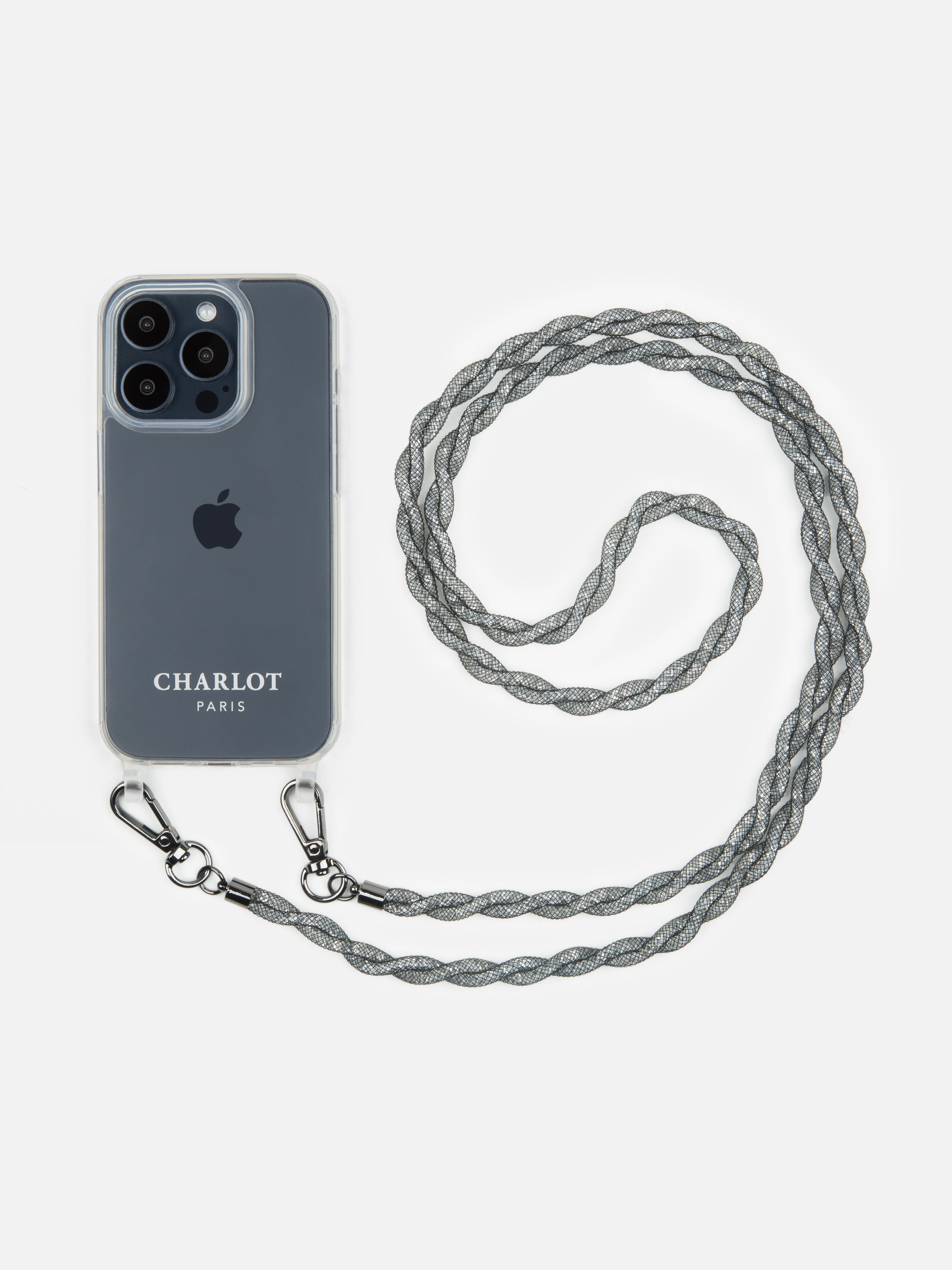 Coque Clear + Mia Strass Noir