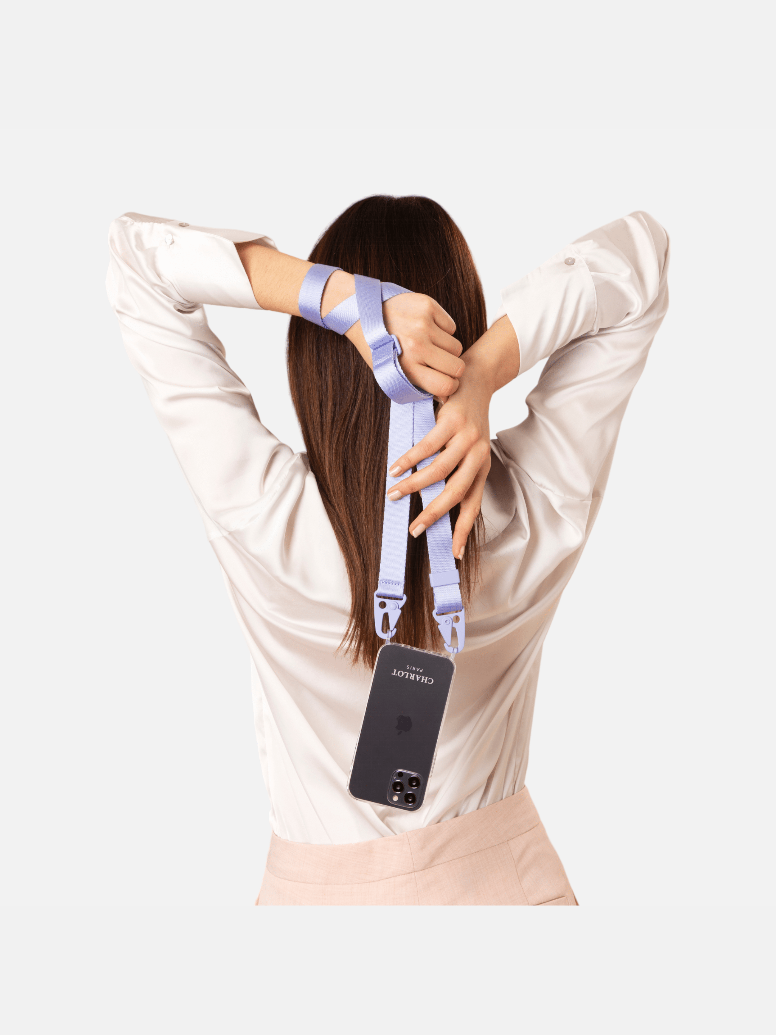 Coque Clear + Lanière Lavender