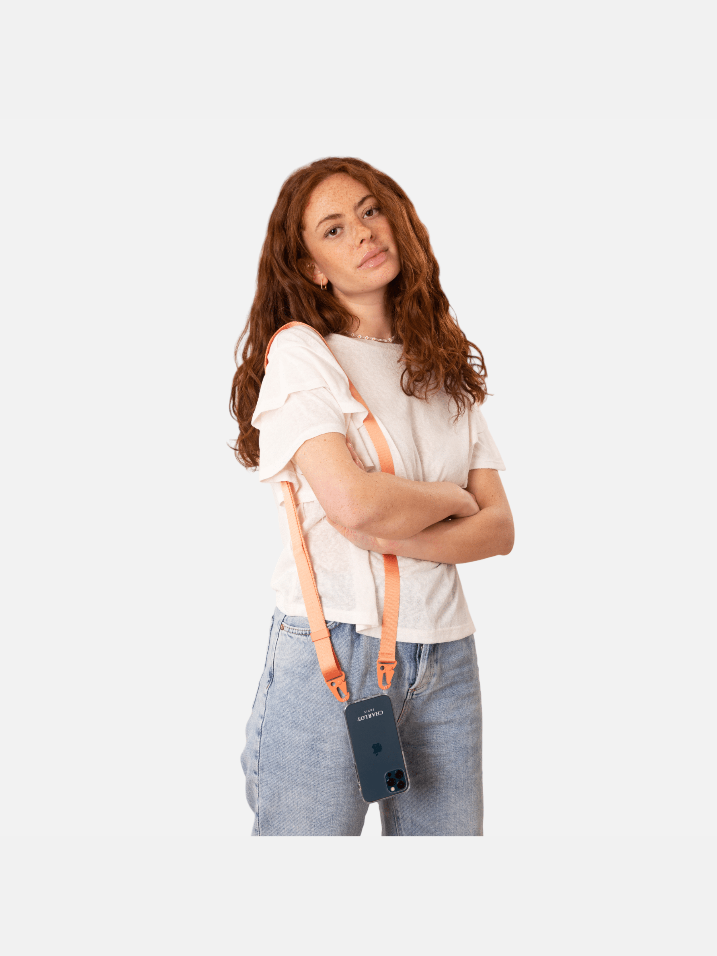 Coque Clear + Lanière Burning Sand