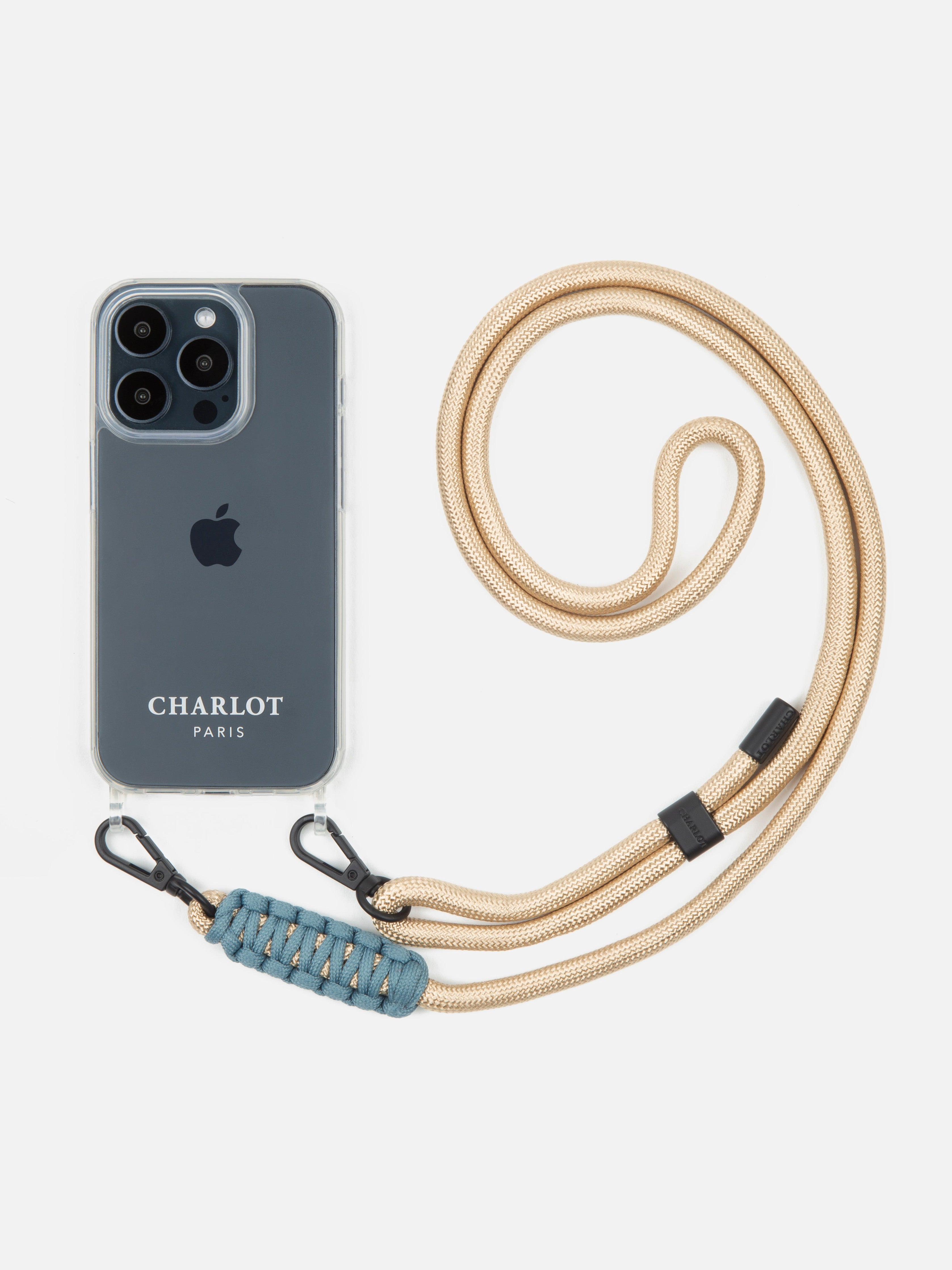 Coque Clear + Cordon Elie Sable
