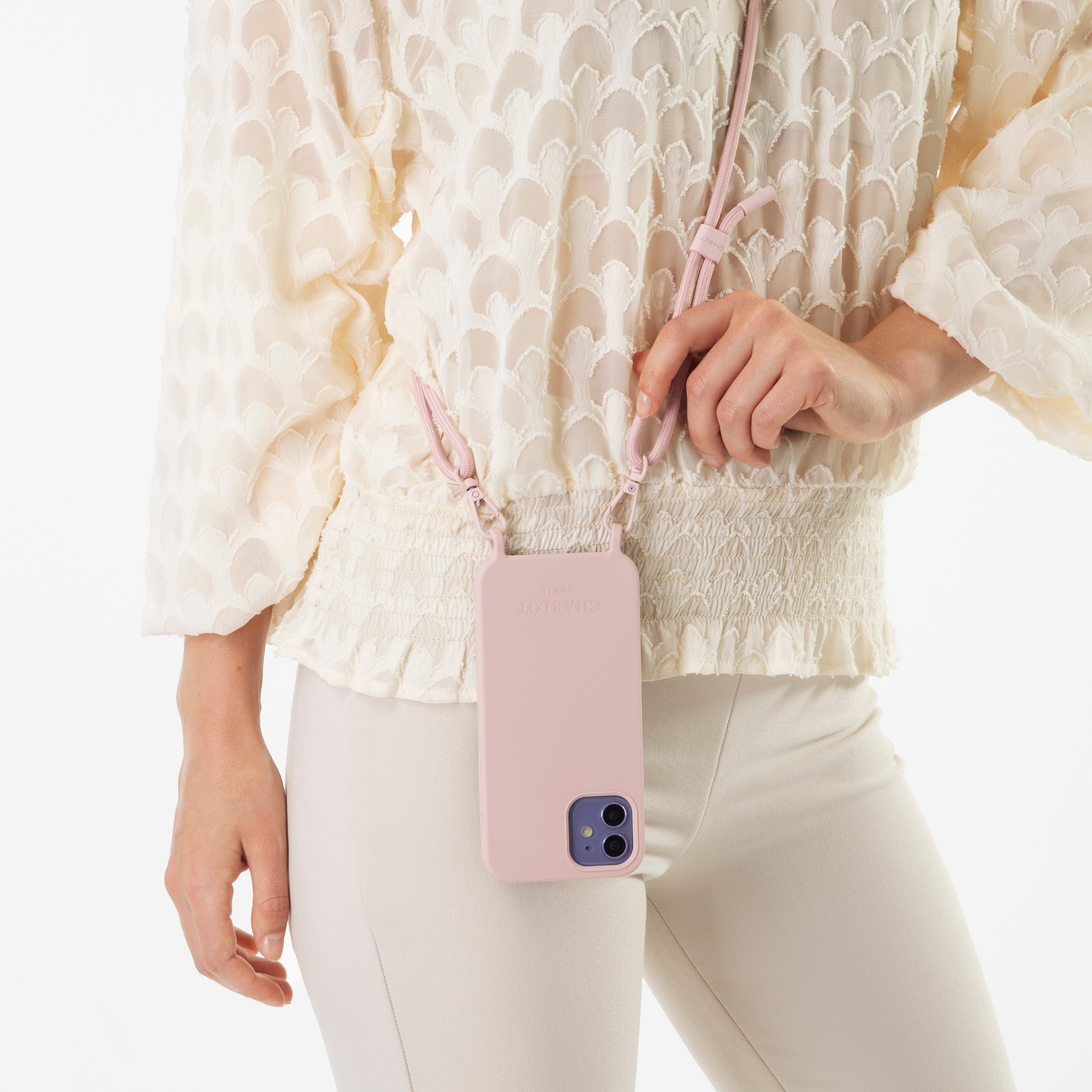 Coque + Cordon Powder Pink