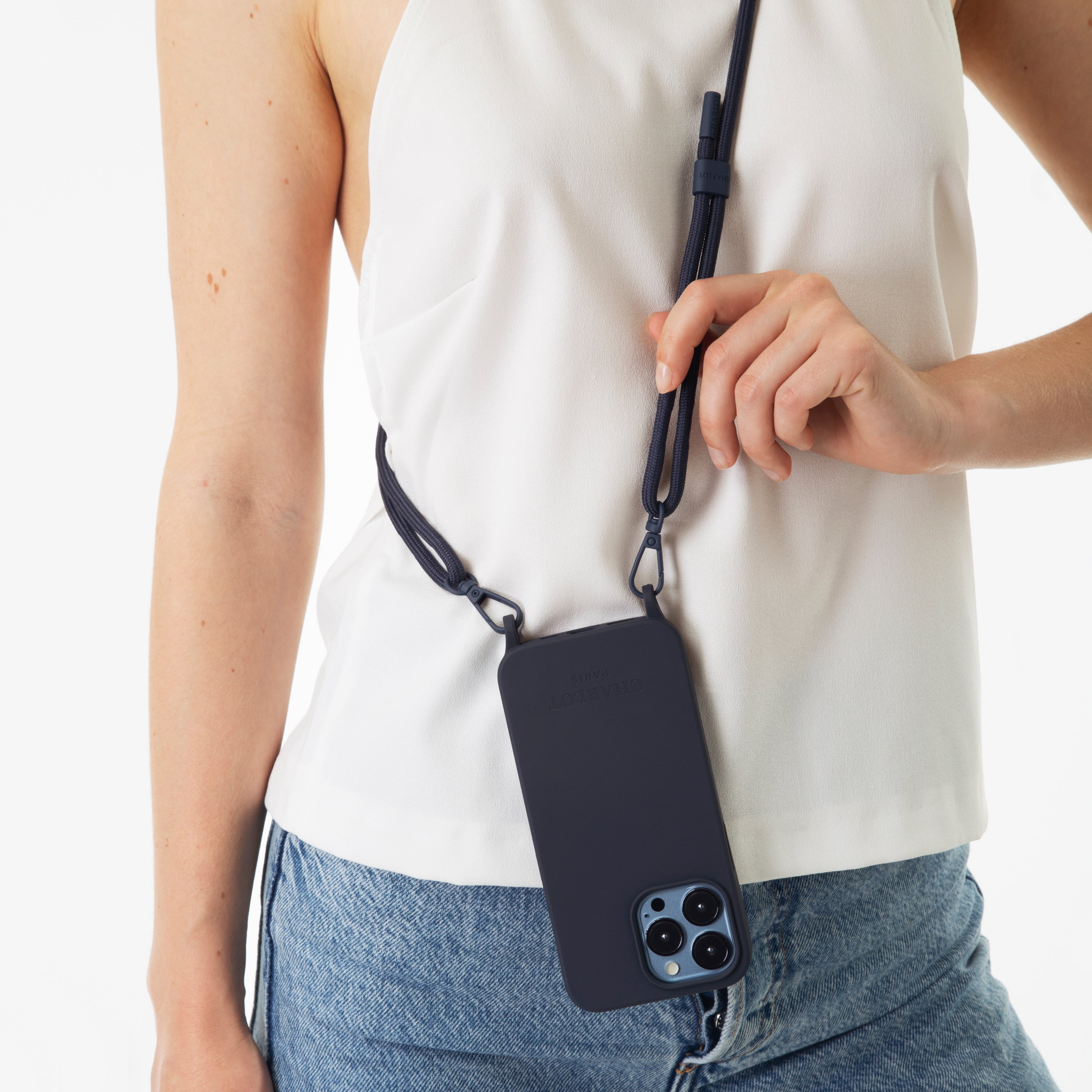 Coque + Cordon Navy Blue