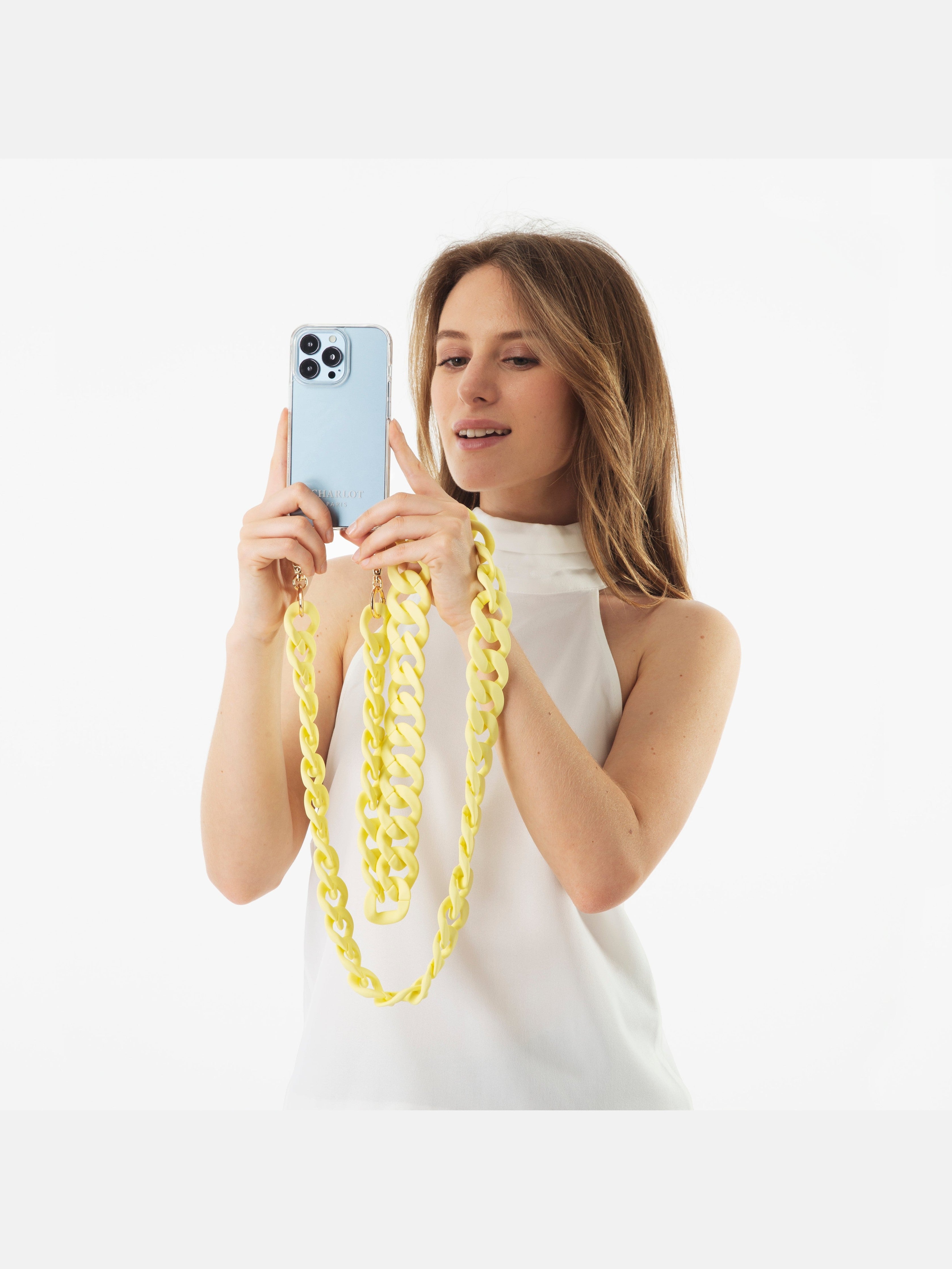 Clear Case + Ella Lemon Chain