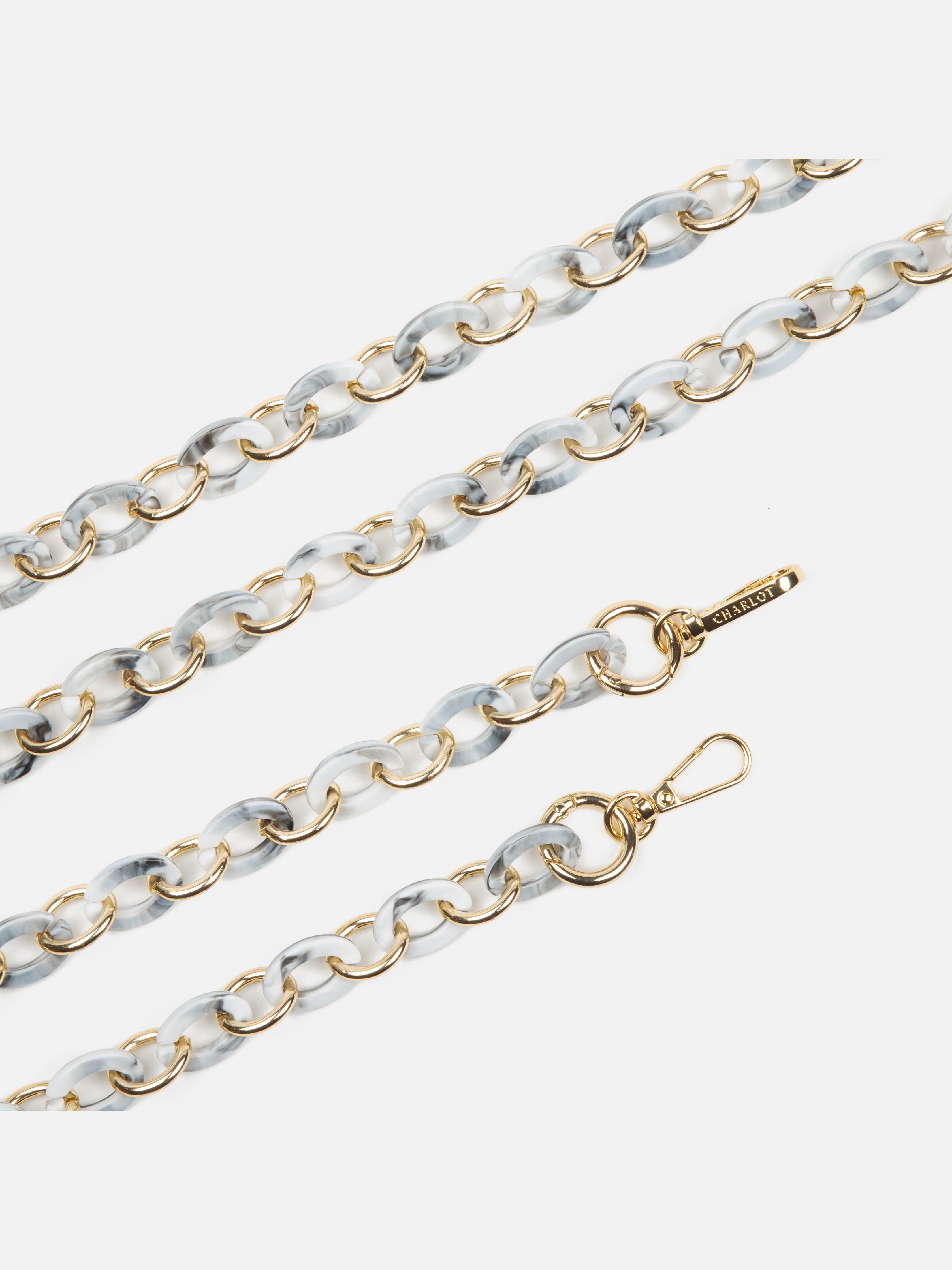 Coque Clear + Chaîne Ora Marbre