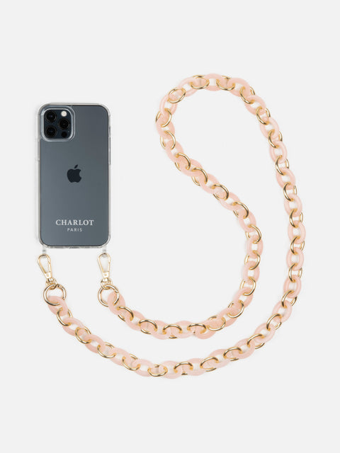 Clear Case + Rose Gold Chain