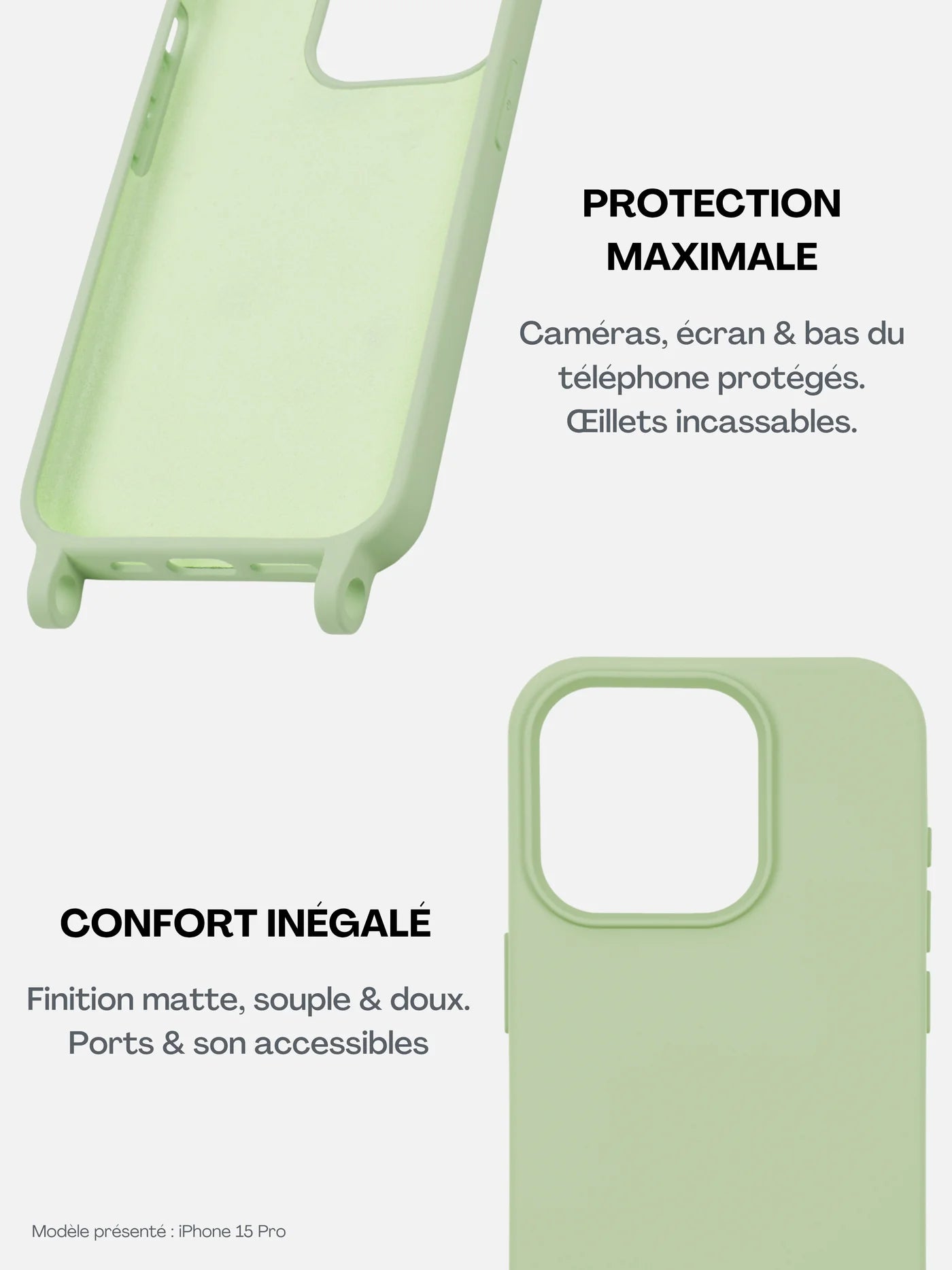 Coque Sauge + Noga Cuir Honey