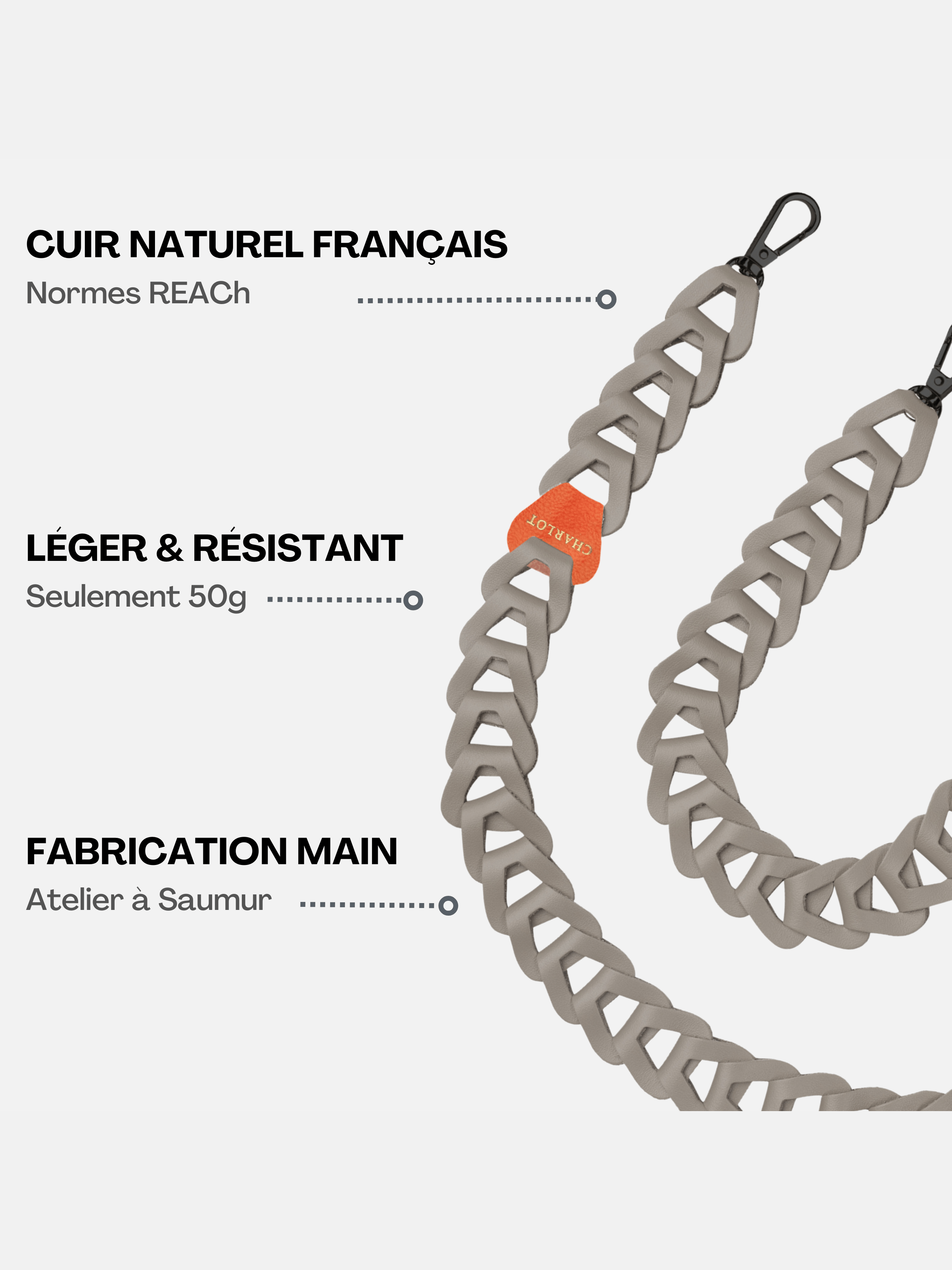 Mel Cuir Long Burning Grey