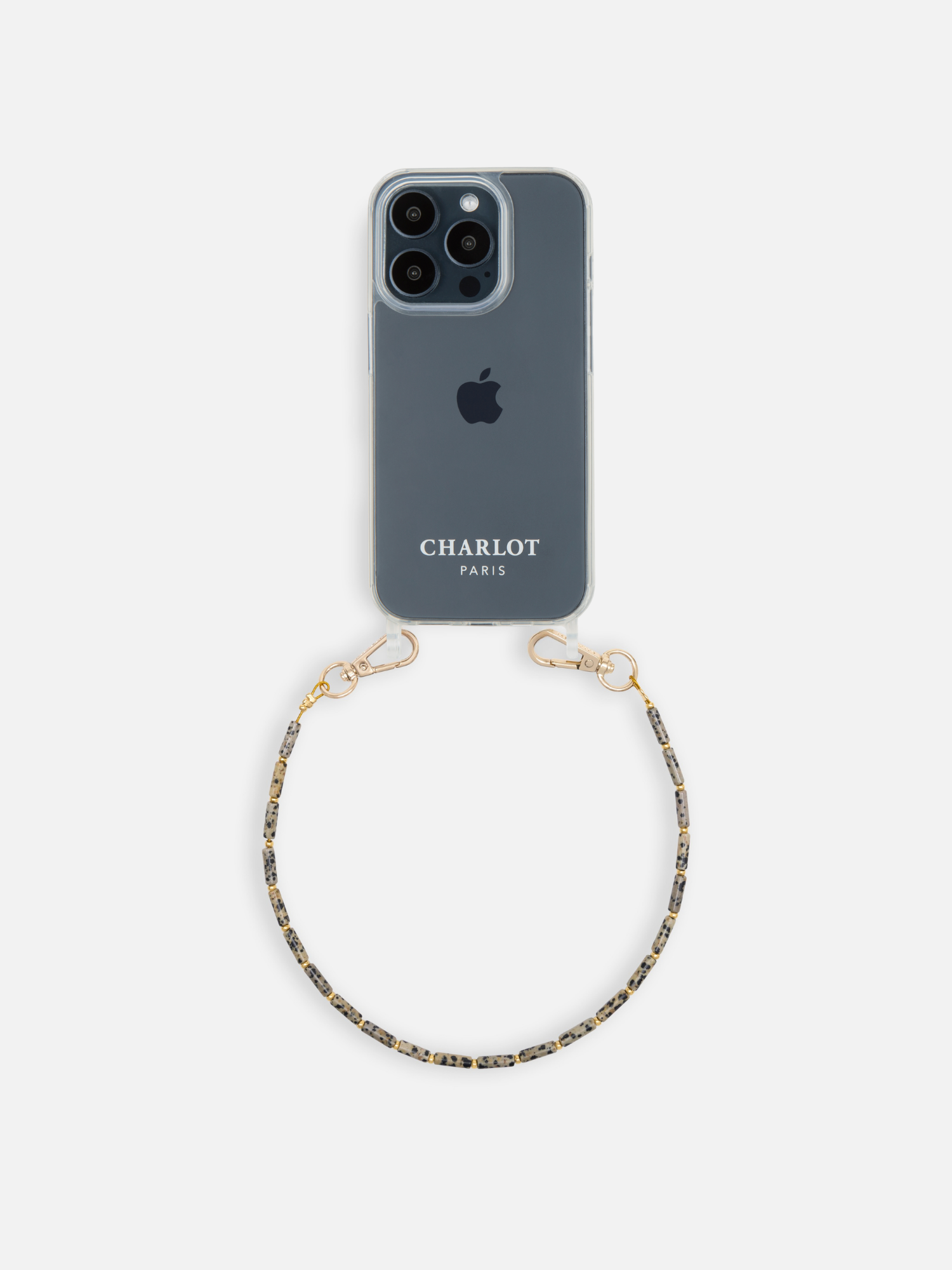 Coque Clear + Chaîne Nina Courte Dalmatien