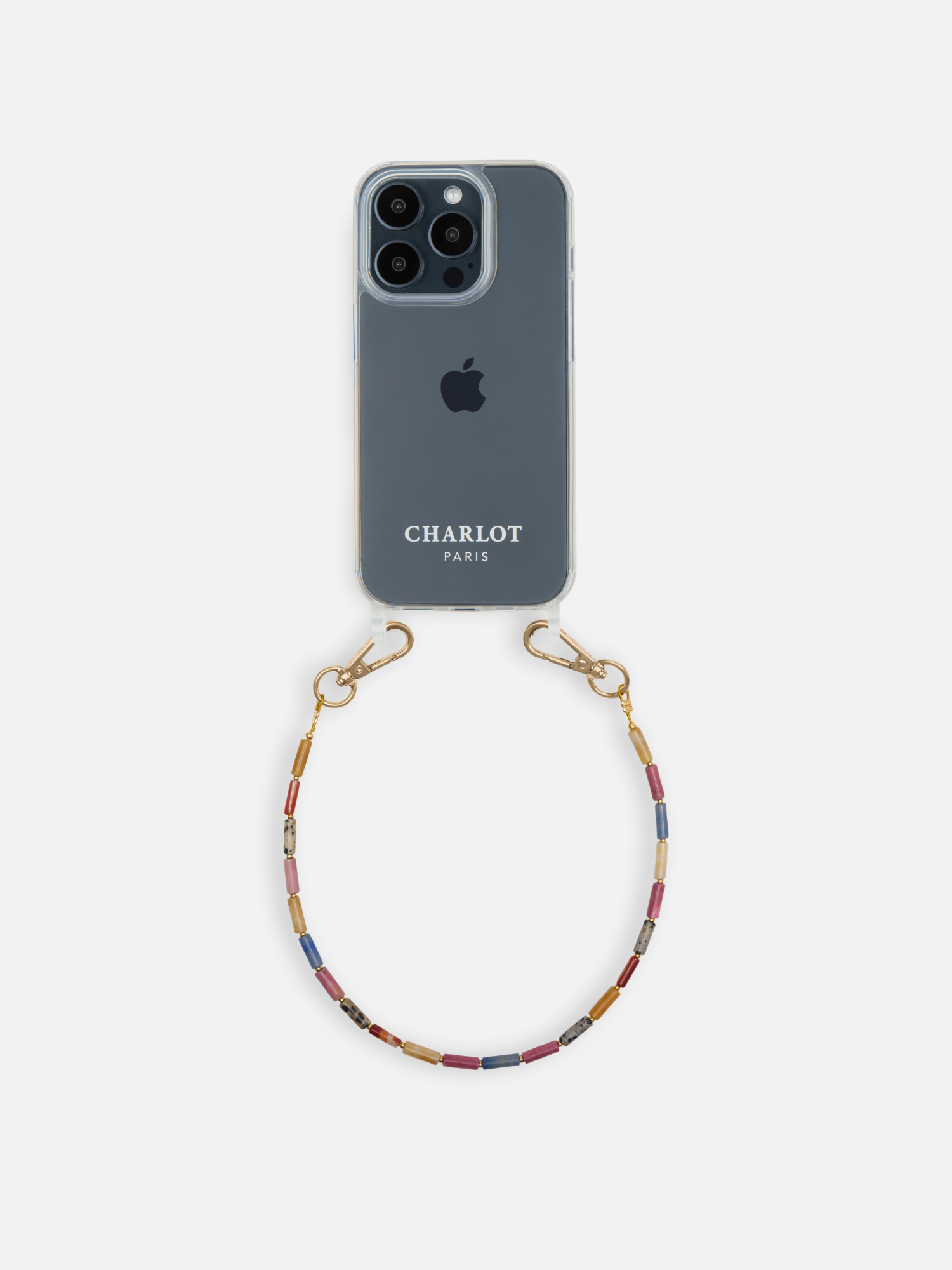 Coque Clear + Chaîne Nina Courte Candy