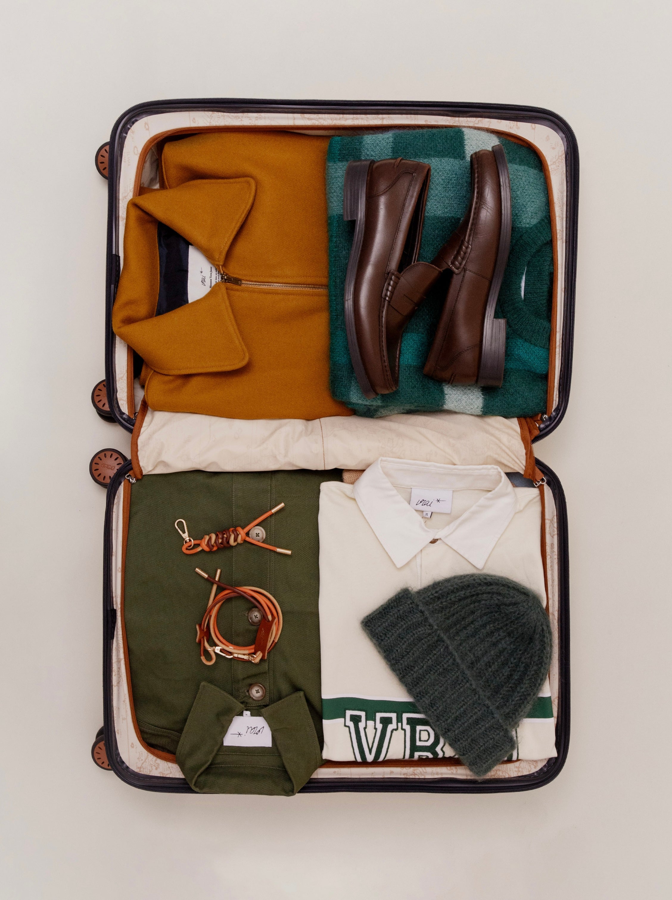 Cordon Noga VRAI x CHARLOT - Cuir Pumpkin