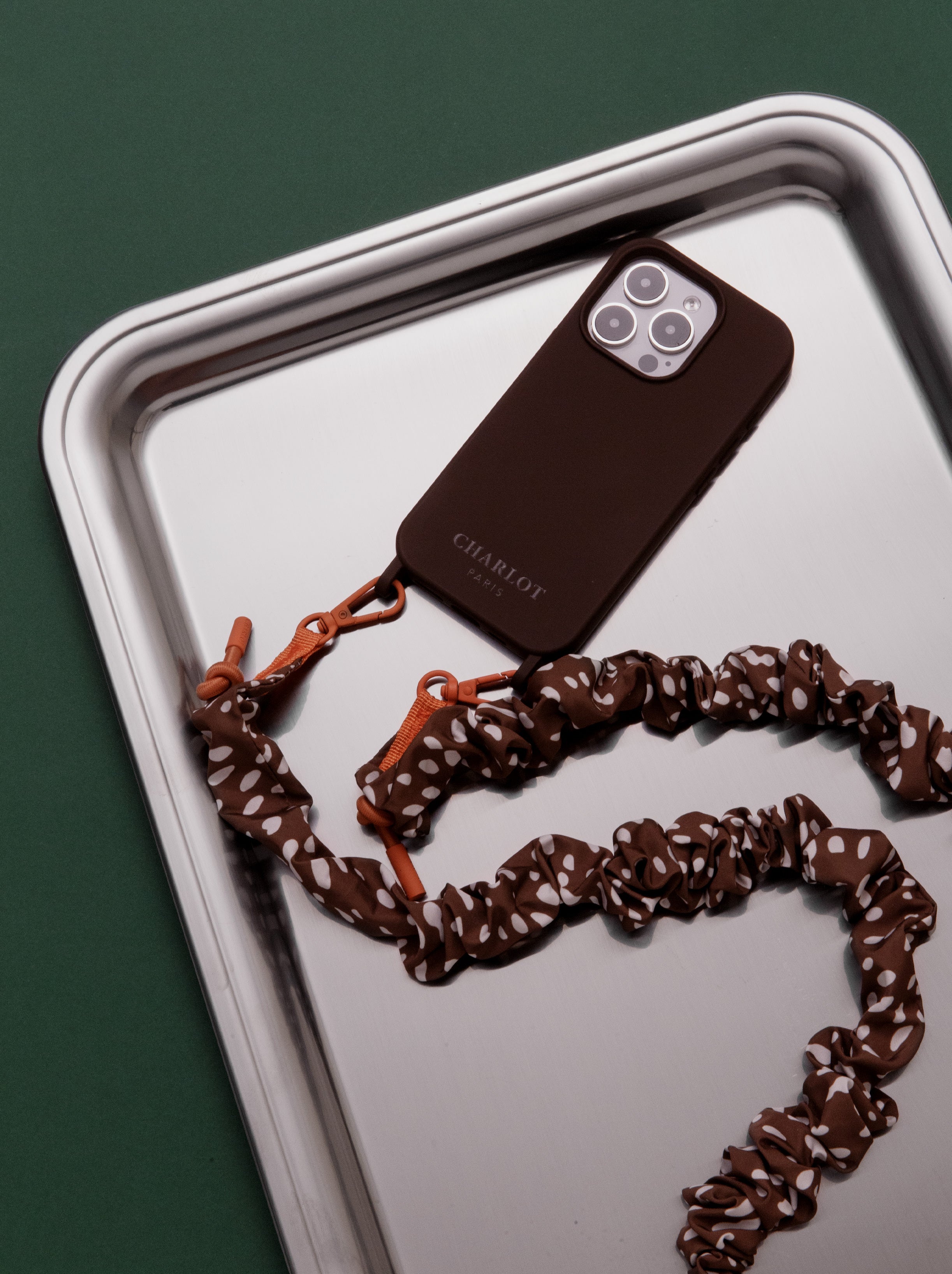 Coque Clear + Bandoulière Scrunchie Bambi