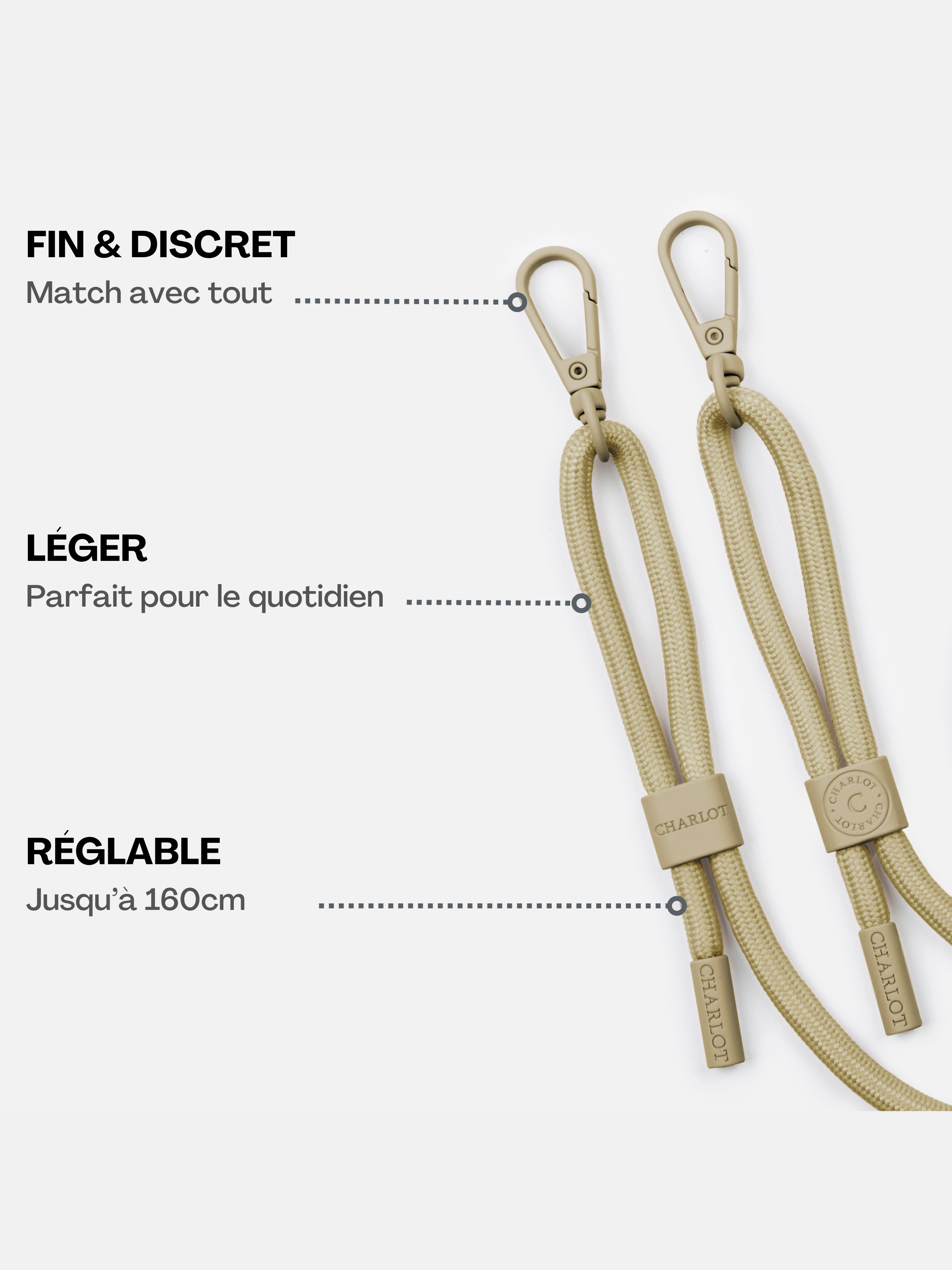 Coque + Cordon Taupe